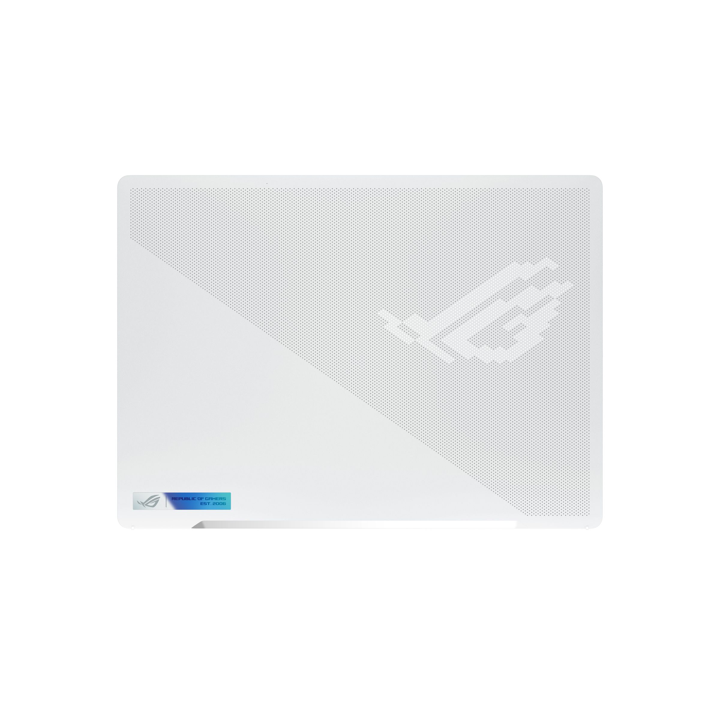The lid of the Asus ROG Zephyrus G14 closed on a white background.