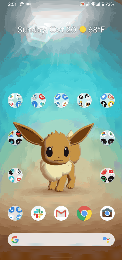 You can wave at or pet five different Pokémon on custom wallpapers using Motion Sense.