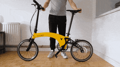 The bike’s folding process is relatively simple.