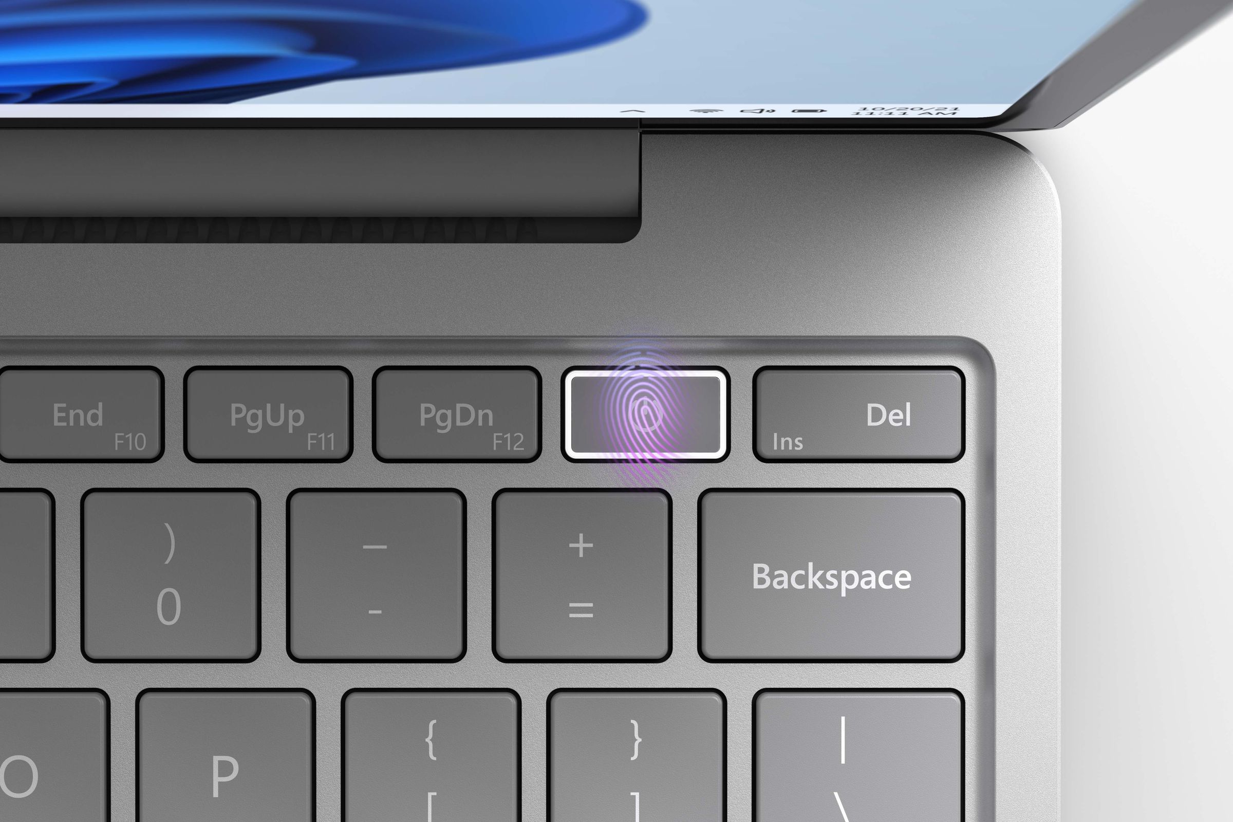 The laptop comes with a fingerprint sensor in the power button of select models.﻿