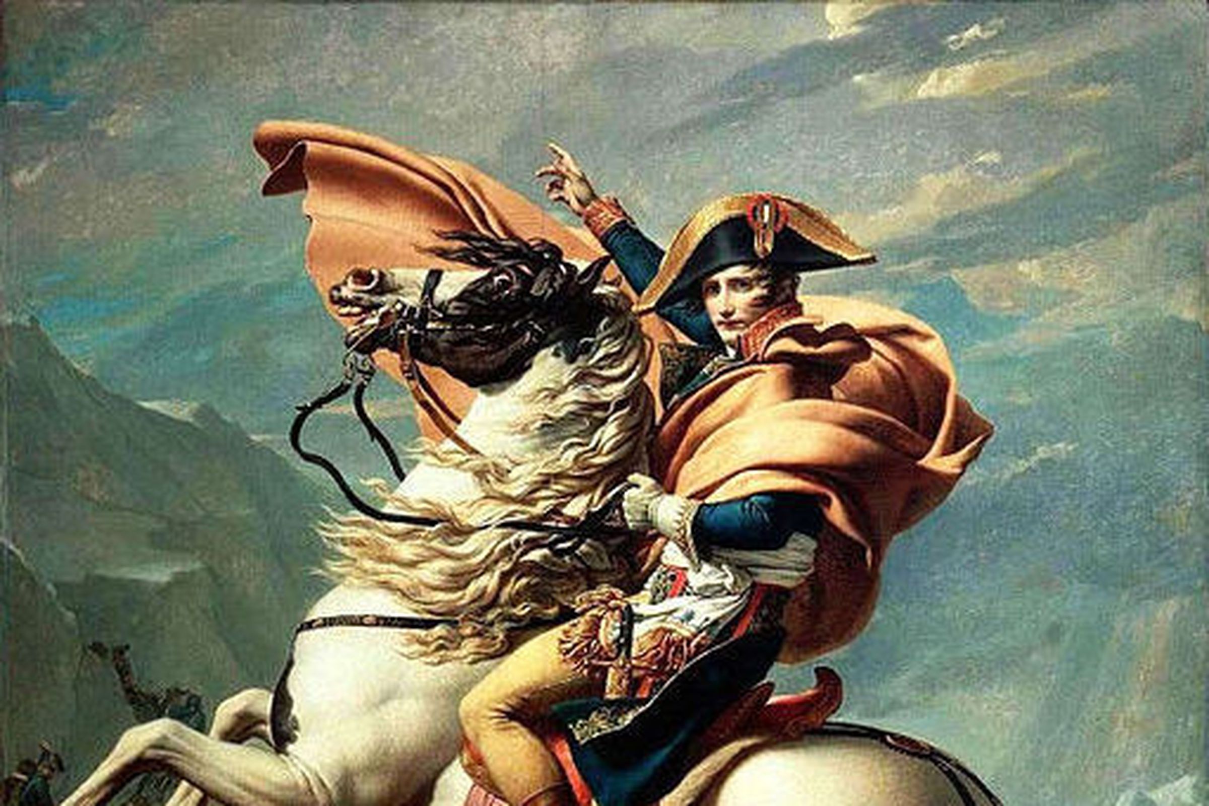 Napoleon Crossing the Alps by Jacques-Louis David.