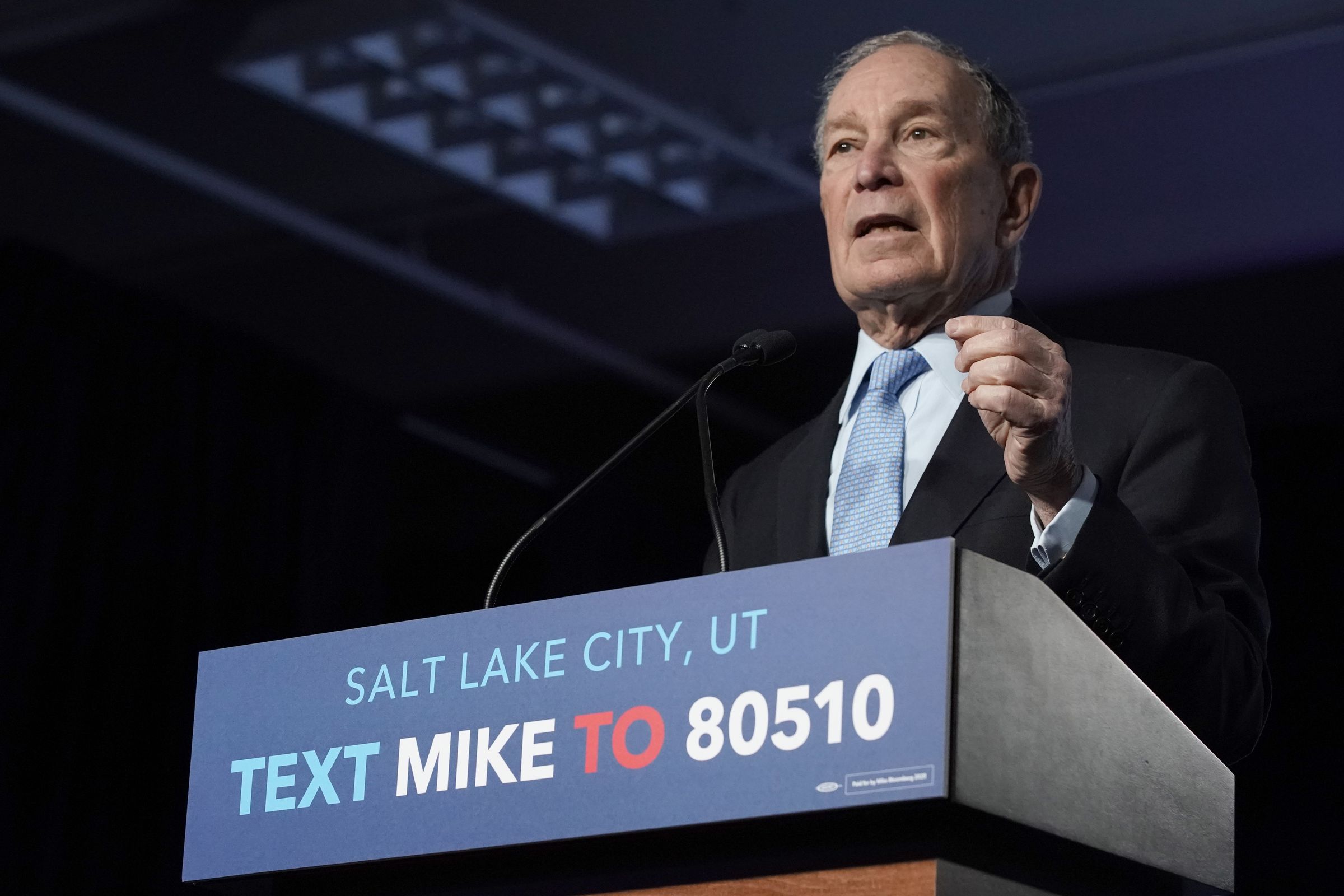 Presidential Candidate Mike Bloomberg Holds Campaign Rally In Salt Lake City
