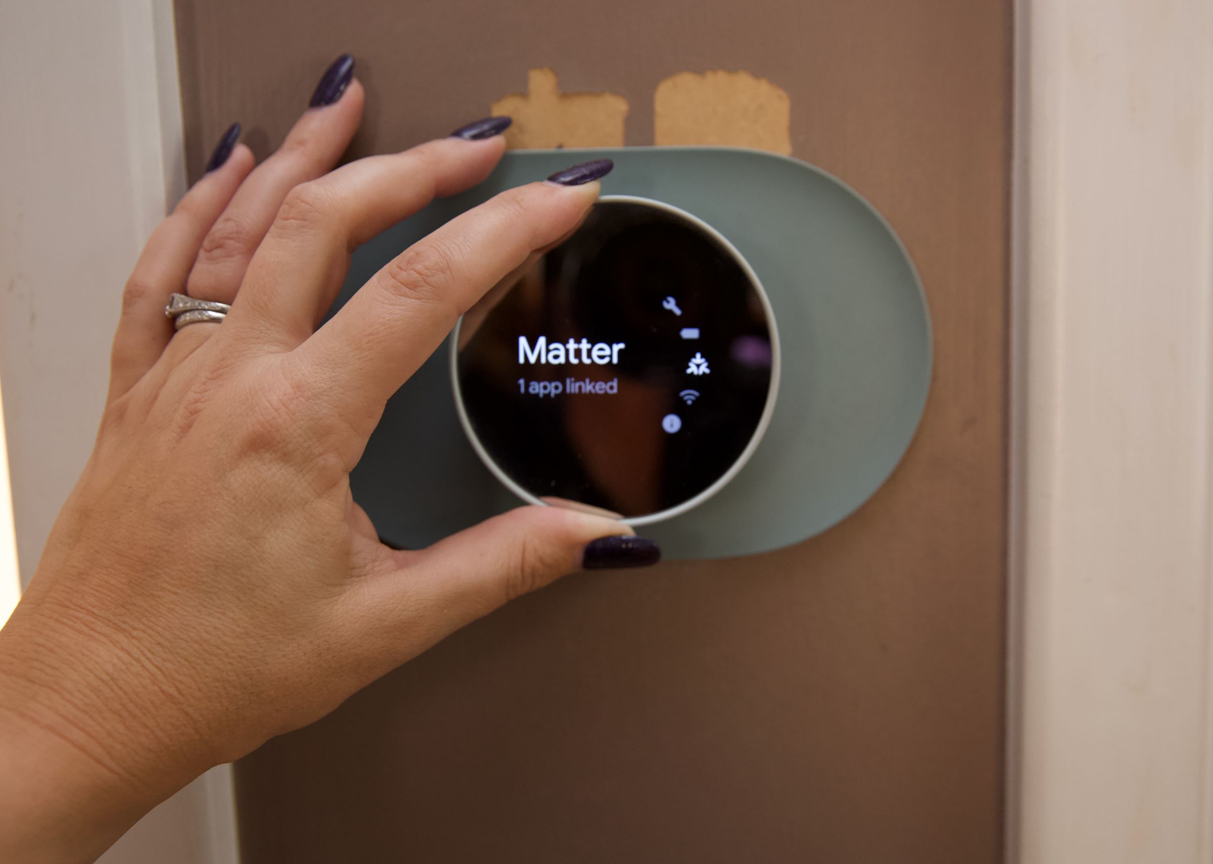 The Nest Thermostat is Matter compatible and can be linked to any Matter smart home platform.