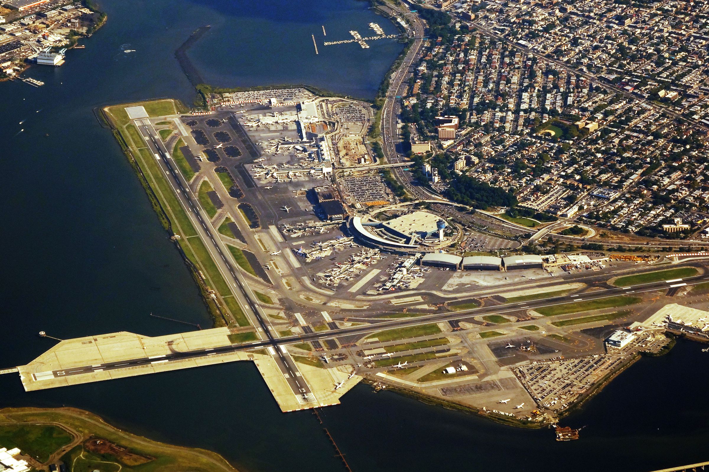 More than half of LaGuardia airport in NYC could be “premanently flooded” with a three-foot sea level rise.