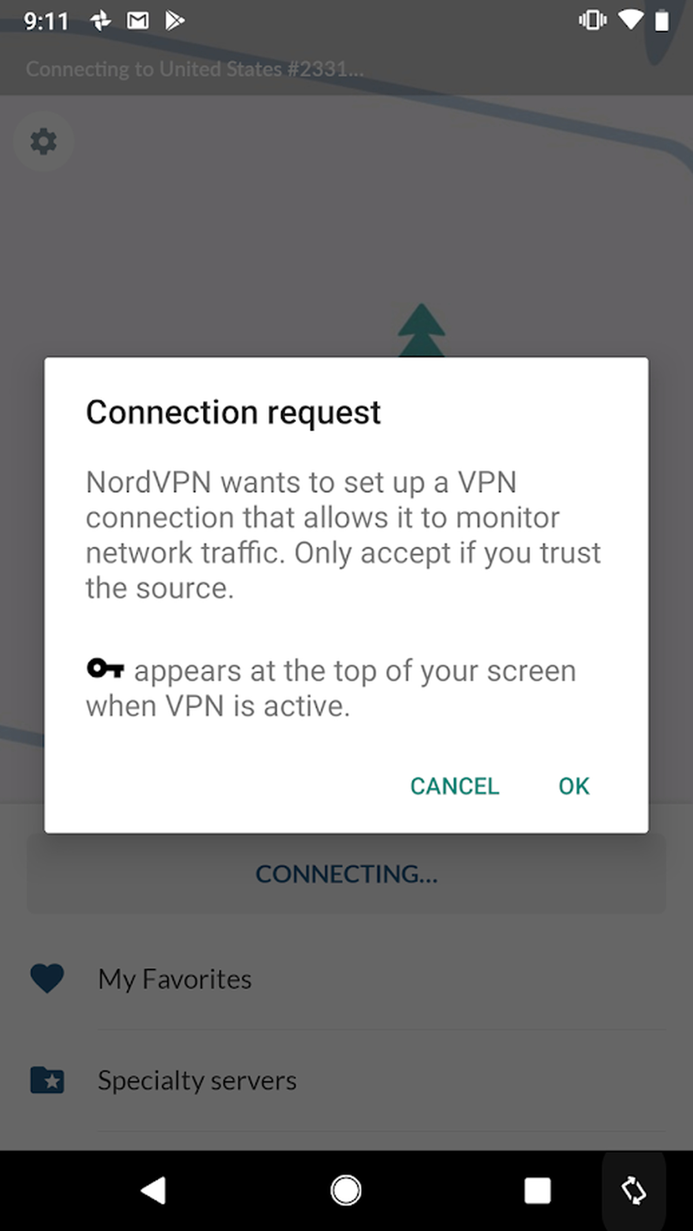 Just hit “OK” and you’ve got a VPN.
