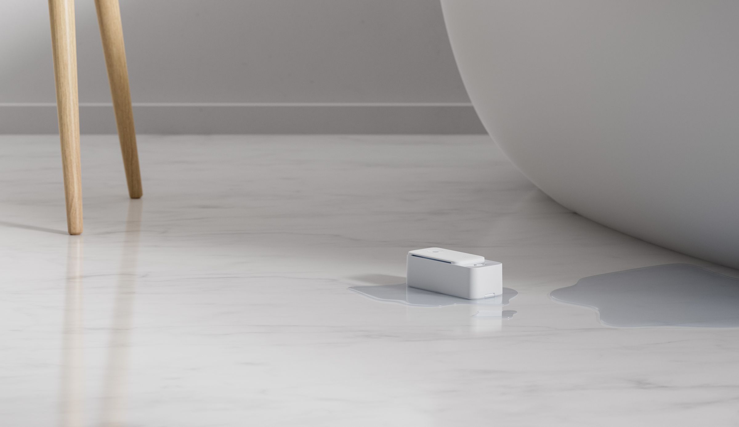 <em>SwitchBot claims it can detect water levels as low as 0.5mm and will sound a 100dB alarm and send an alert to your phone.</em>