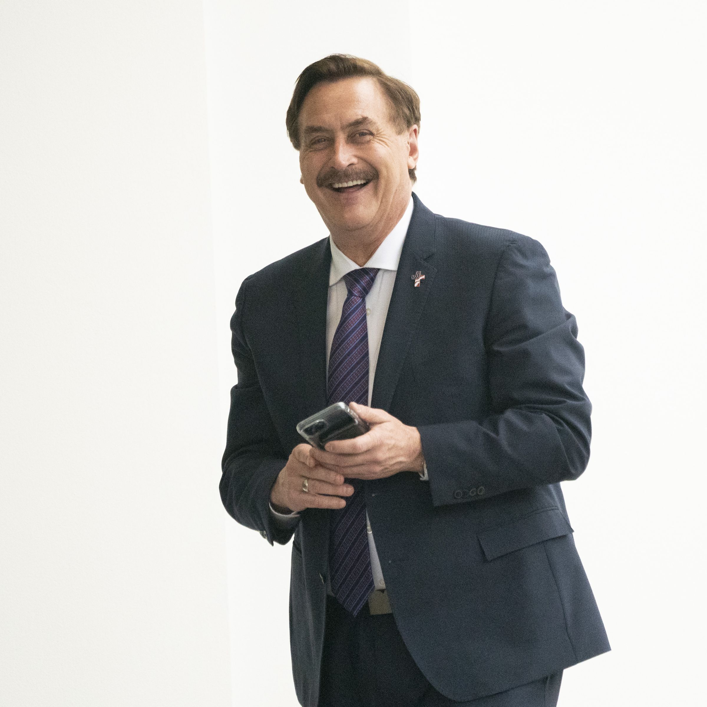 MyPillow and FrankSpeech founder Mike Lindell, seen outside the White House during the final weeks of the Trump administration.