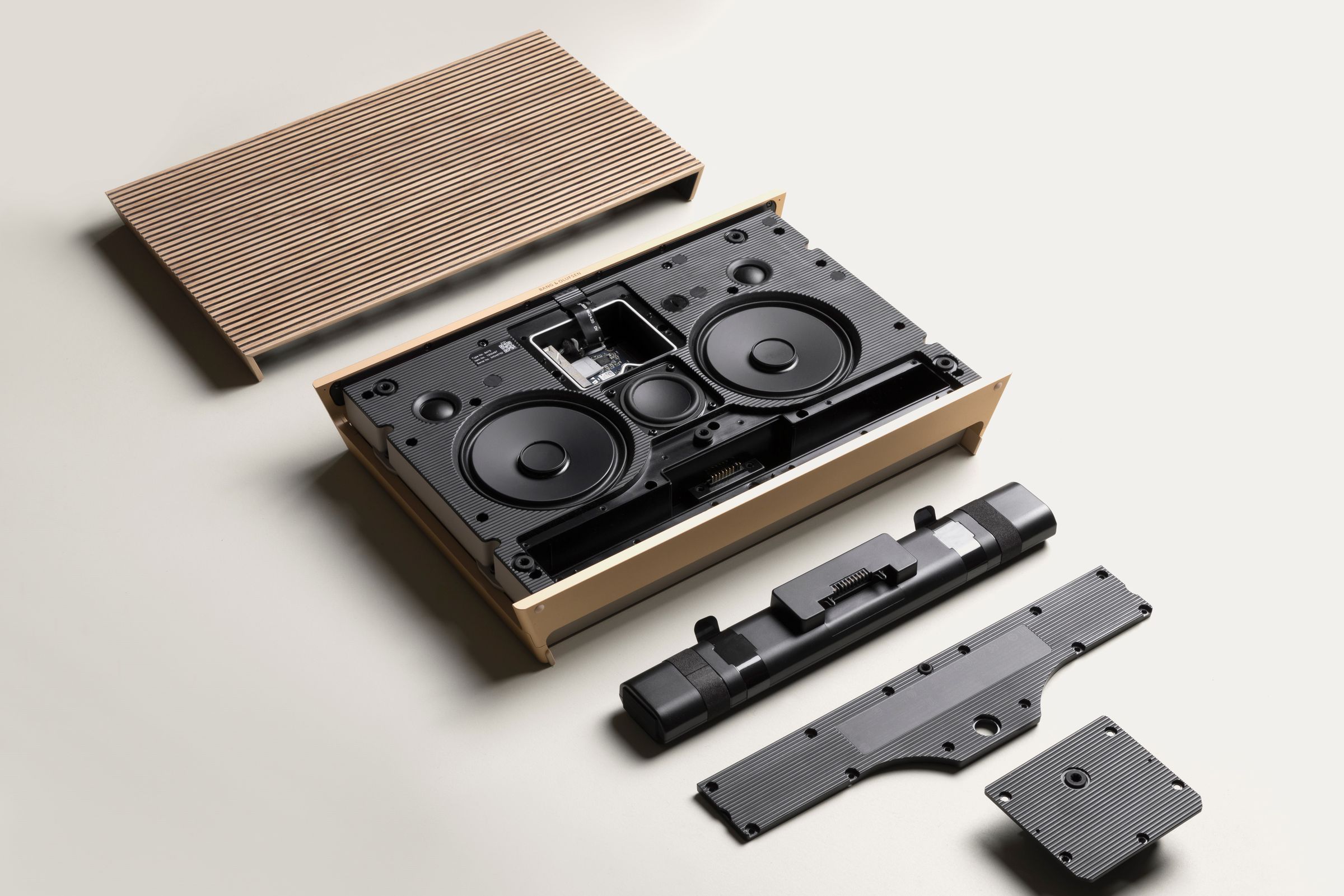 The Beosound Level’s modular components.
