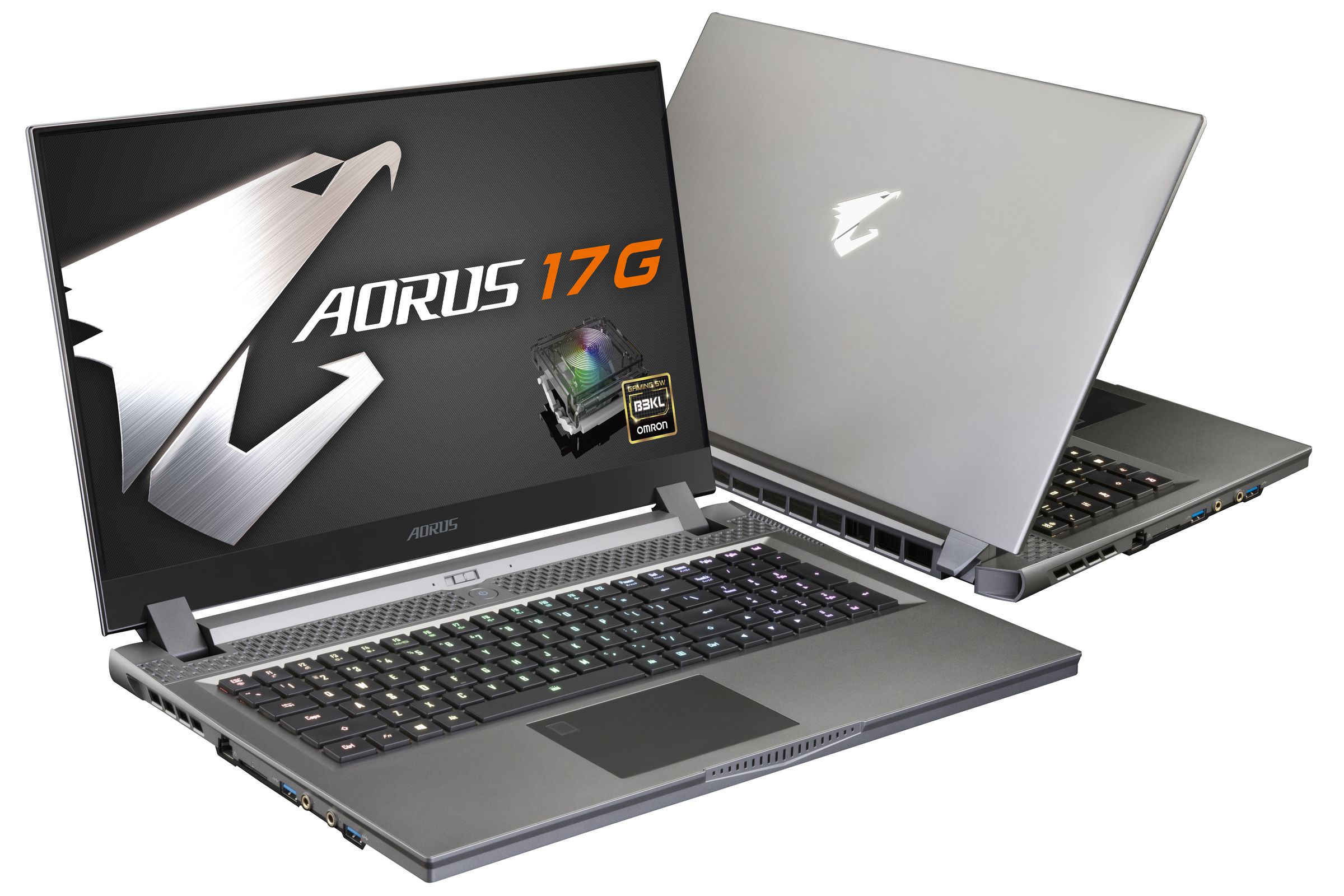 The Aorus 15G and 17G share a minimalist design, which doesn’t stick out as much as the 17X.