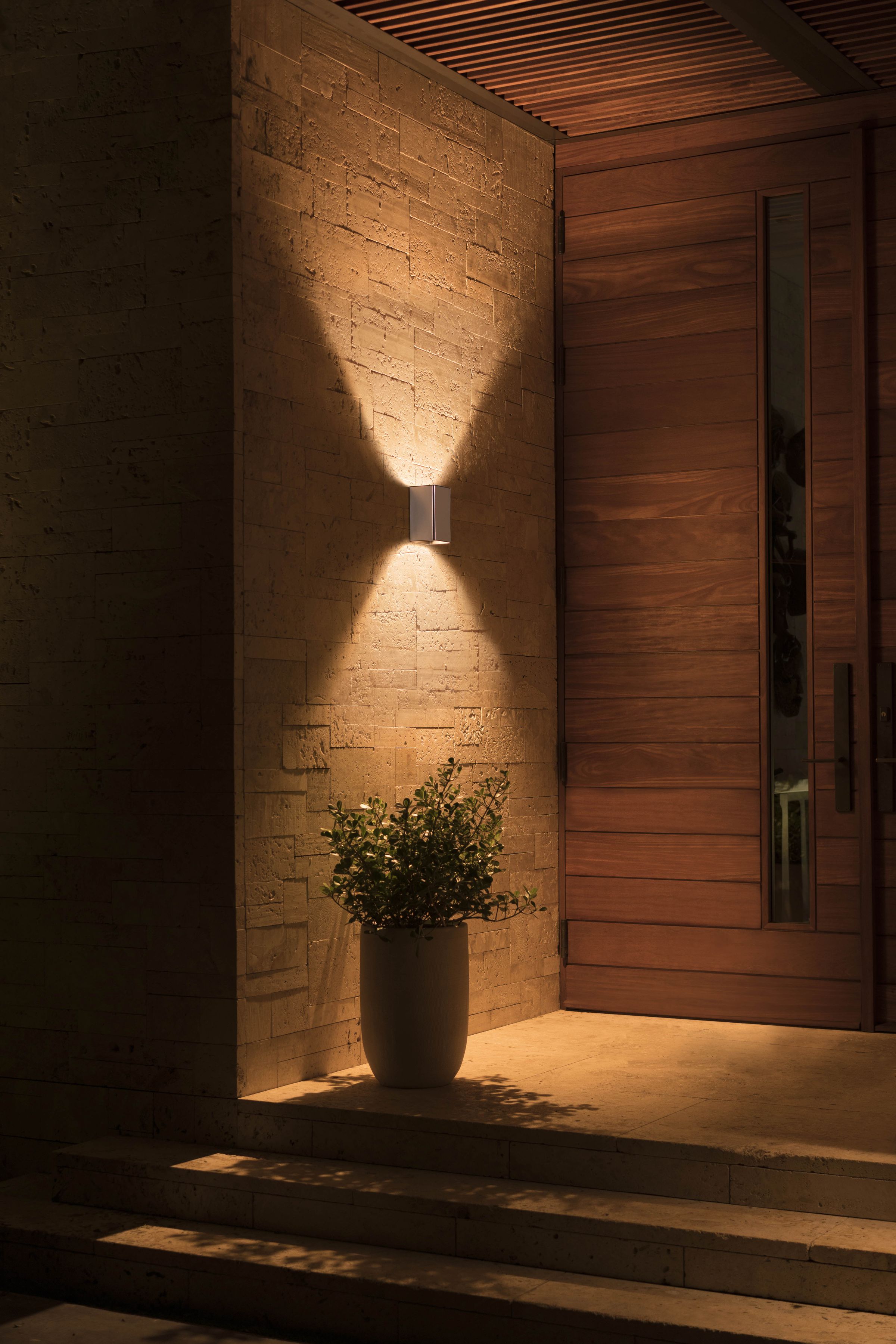 The Resonate wall light in black is another new option for smart outdoor lighting from Philips Hue.