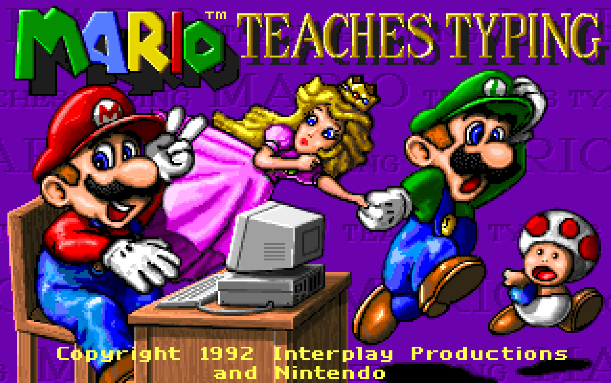 Mamma mia! What the hell is going on with Toad’s face in this title screen?