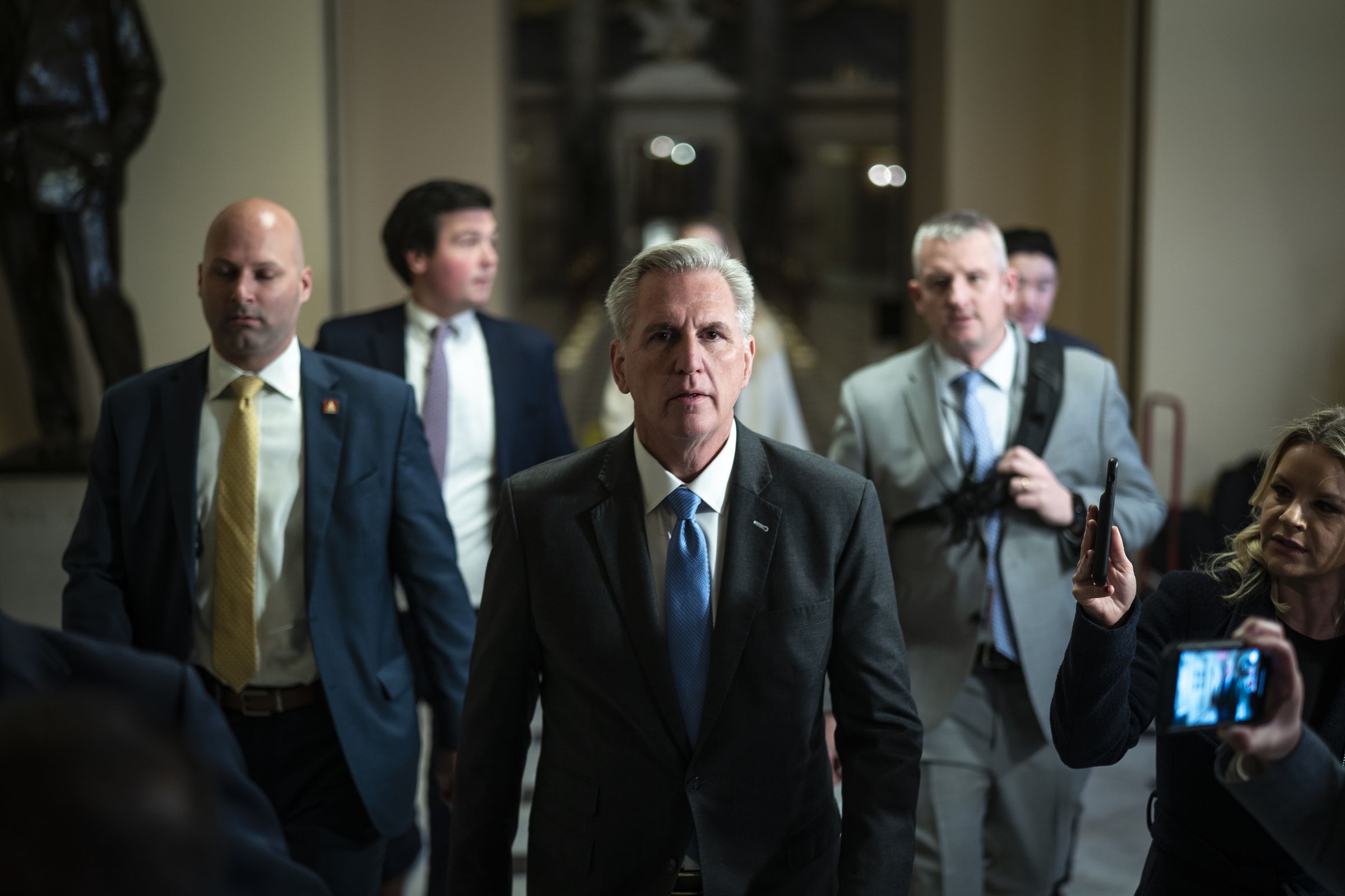 Speaker Kevin McCarthy (R-CA) walks to the House floor on January 8th, 2023.