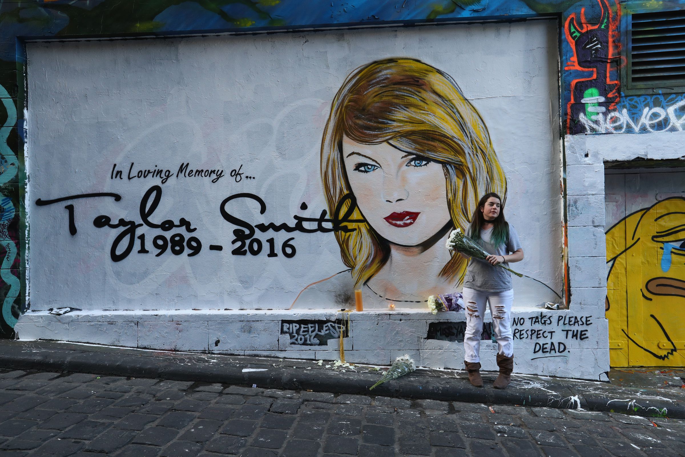 Giant 'RIP Taylor Swift' Mural Appears In Melbourne's Hosier Lane