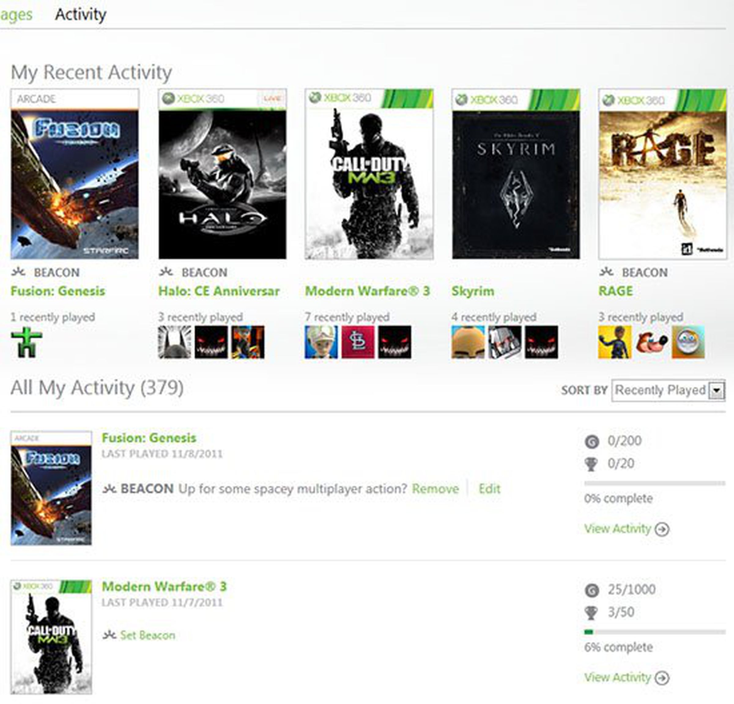 Xbox.com 'Social' revamp in pictures