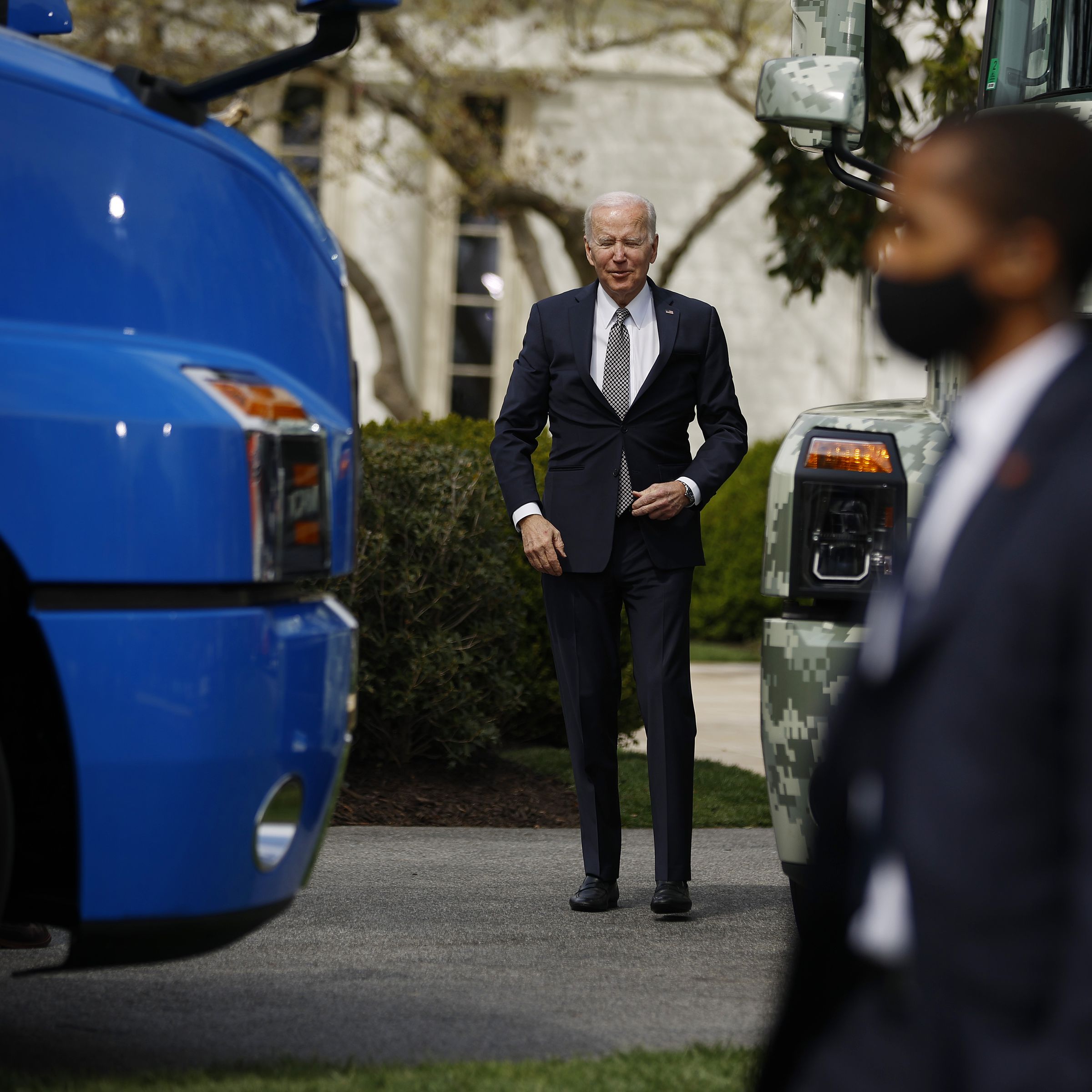 President Biden Delivers Remarks On His Trucking Action Plan To Relieve Supply Chain Issues