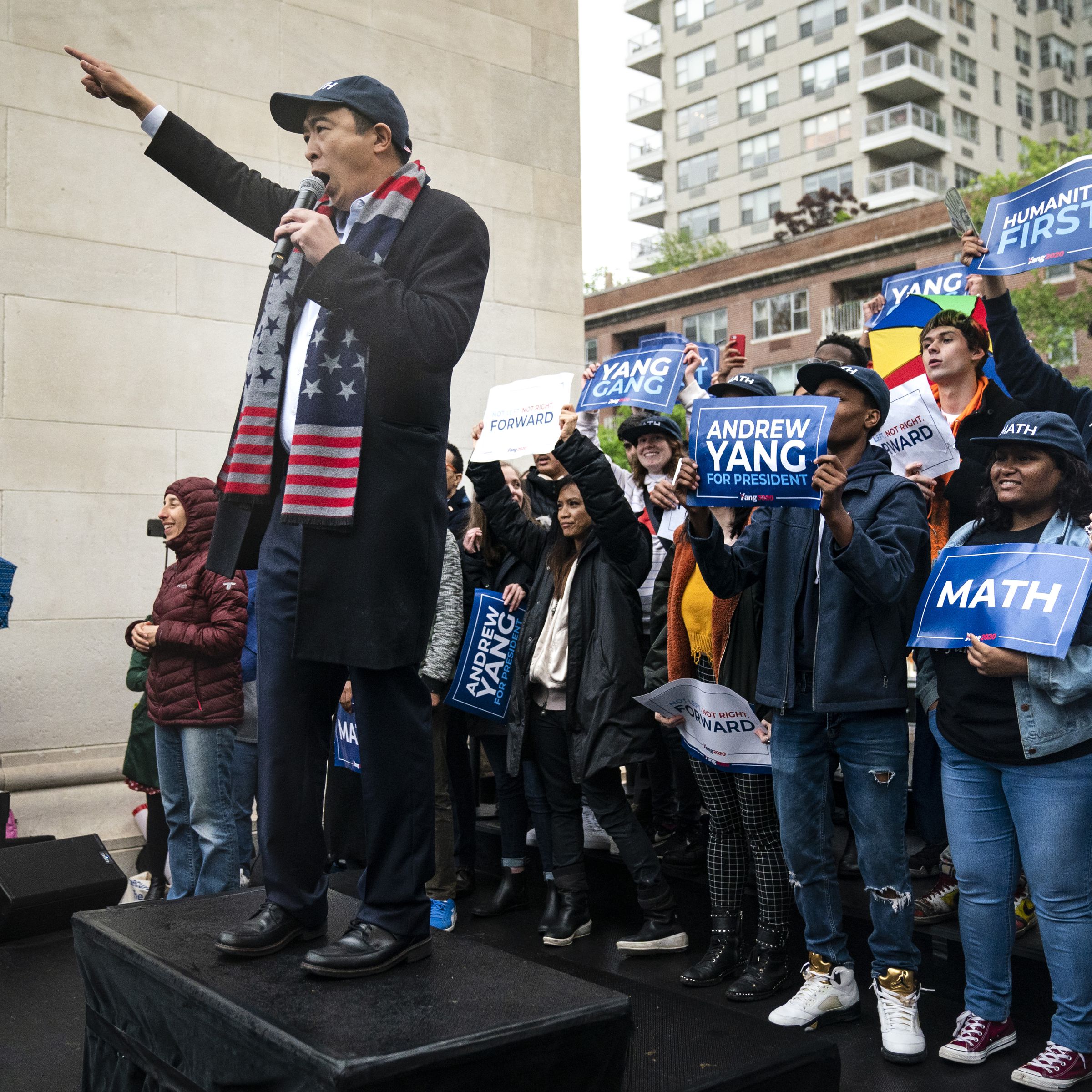 Presidential Candidate Andrew Yang Holds Campaign Rally In New York City