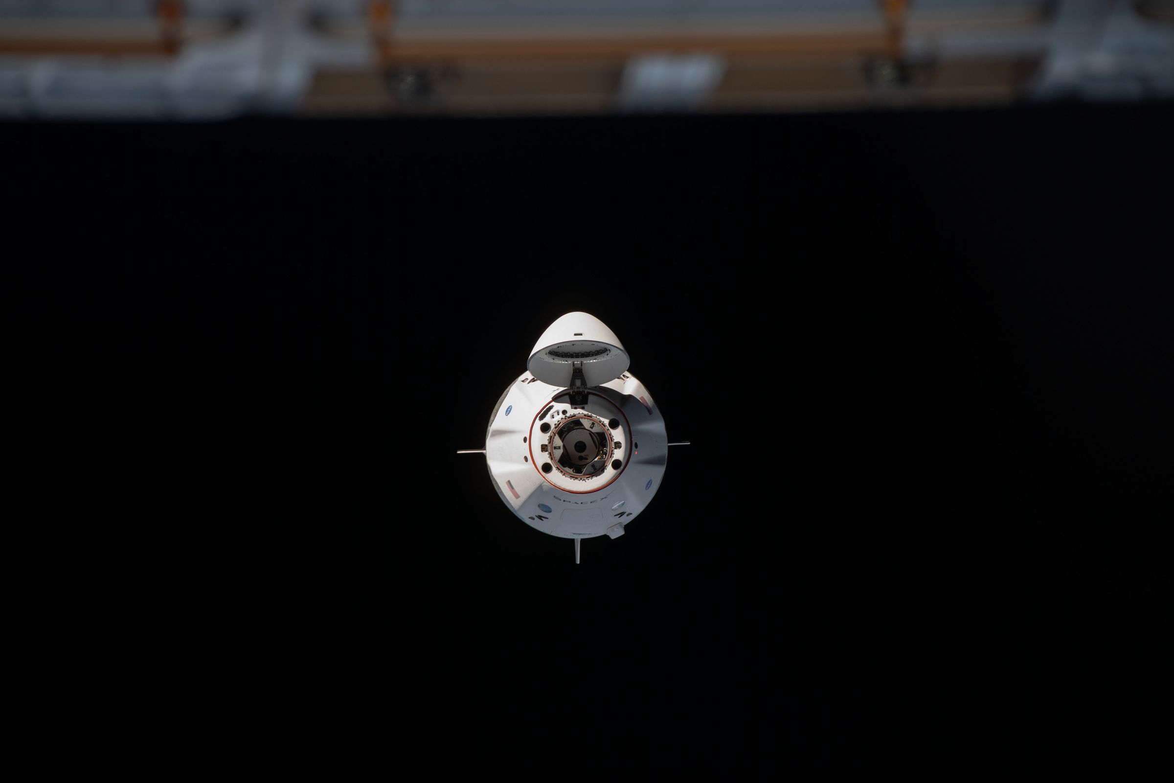 SpaceX’s Crew Dragon capsule approaches the International Space Station carrying three US astronauts and a Japanese astronaut on November 17th, 2020.