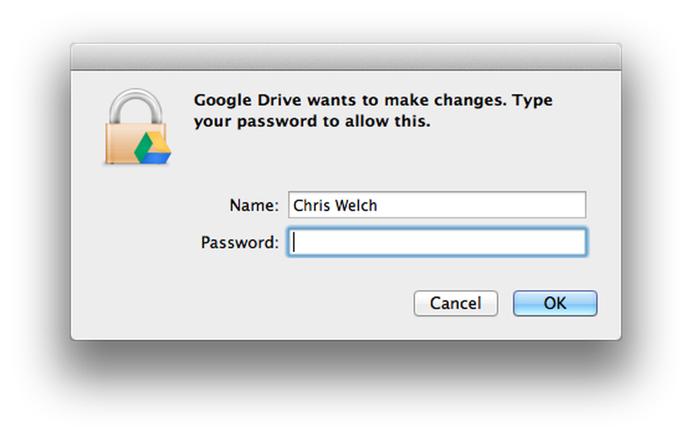 Google Drive web, Mac OS X, and Windows screenshots