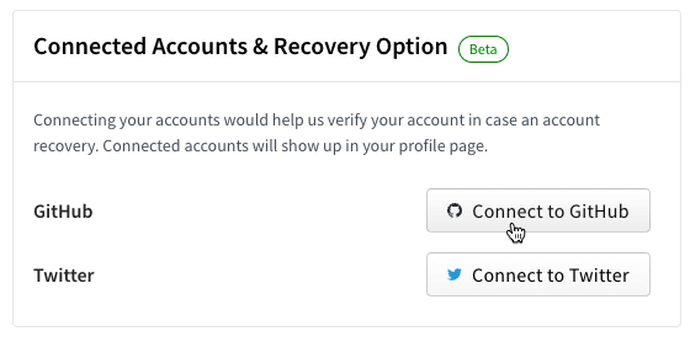 GitHub and Twitter accounts can now be used as recovery options for NPM.