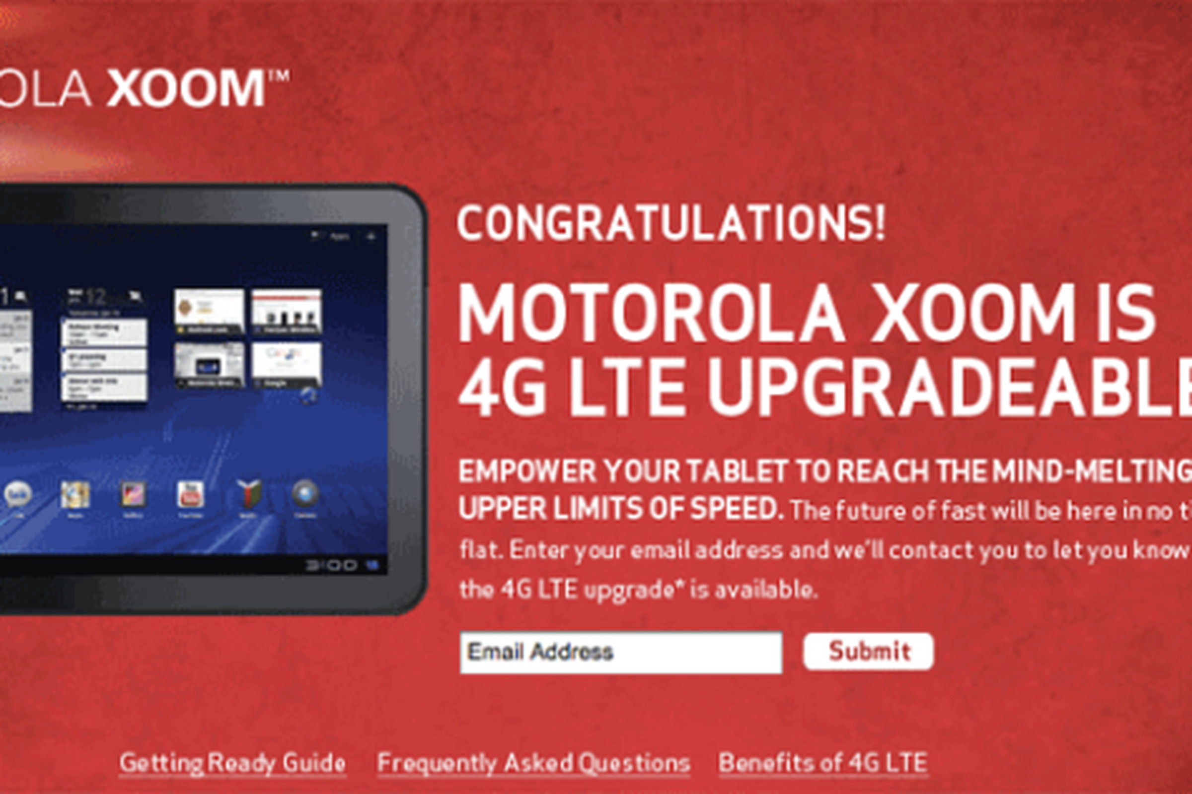 Xoom LTE upgrade promise