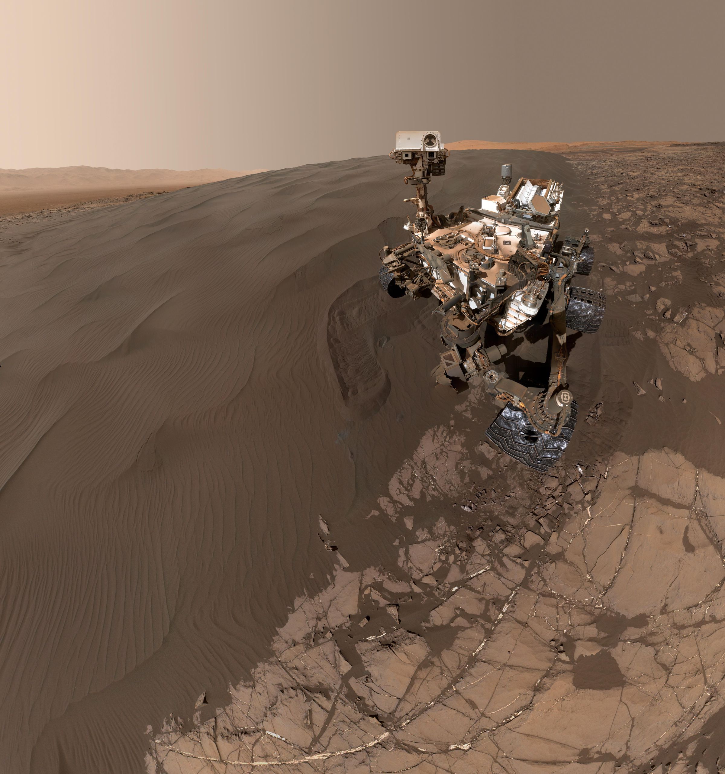 This self-portrait of NASA’s Curiosity Mars rover was taken on January 19th, 2016.