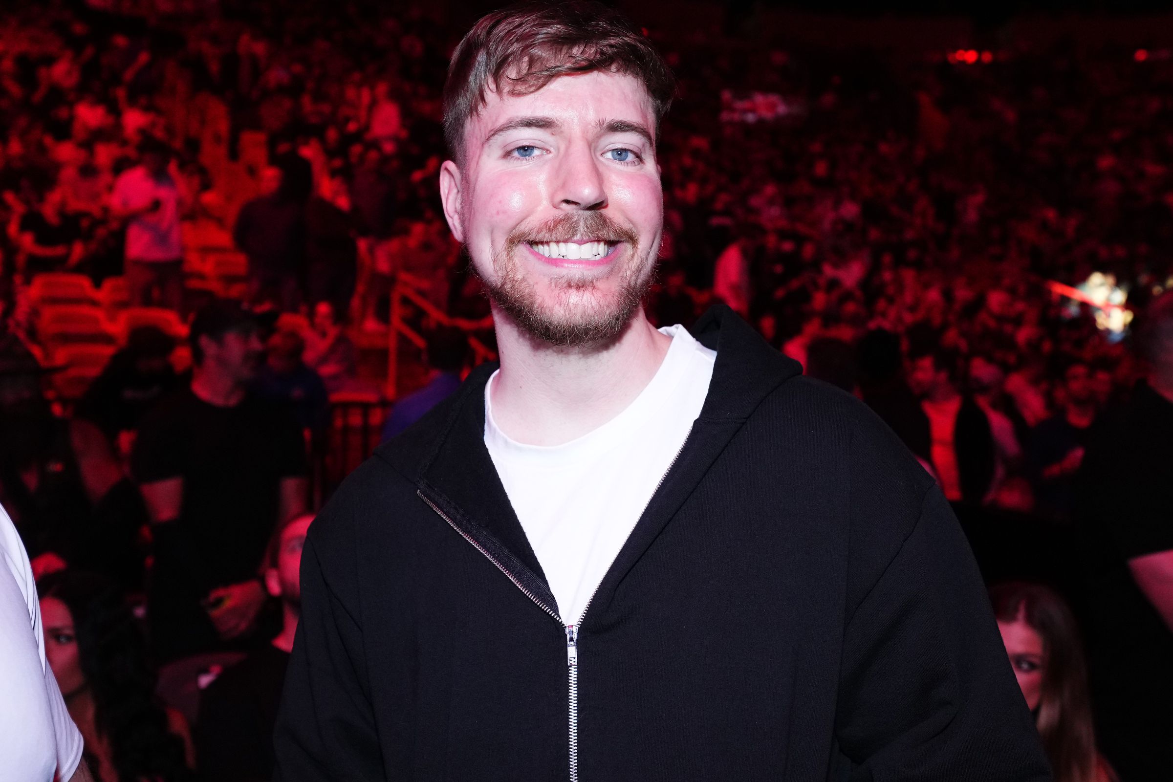 Mr. Beast is seen in attendance during the UFC 299 event at Kaseya Center on March 09, 2024 in Miami, Florida.