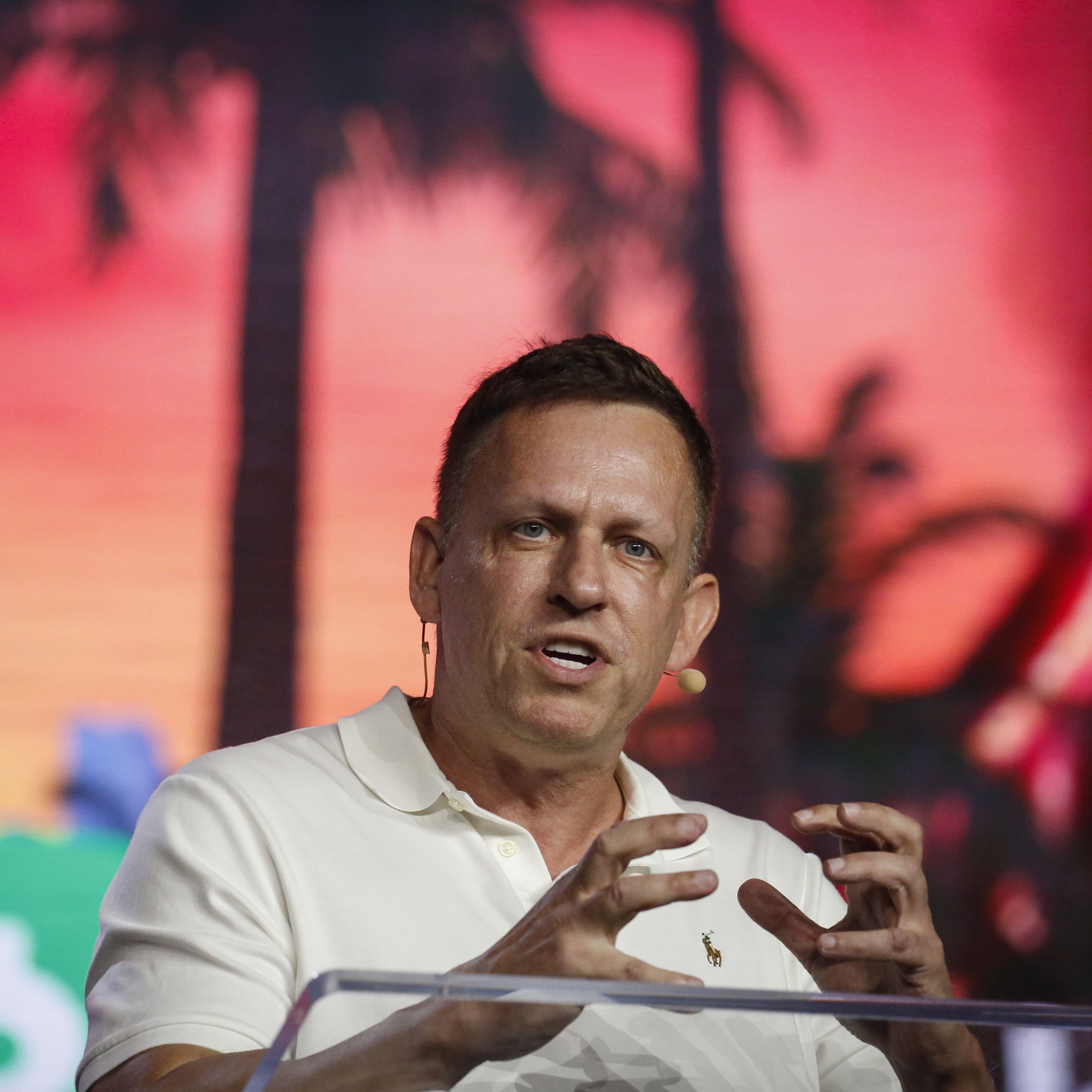 Peter Thiel at a Bitcoin conference
