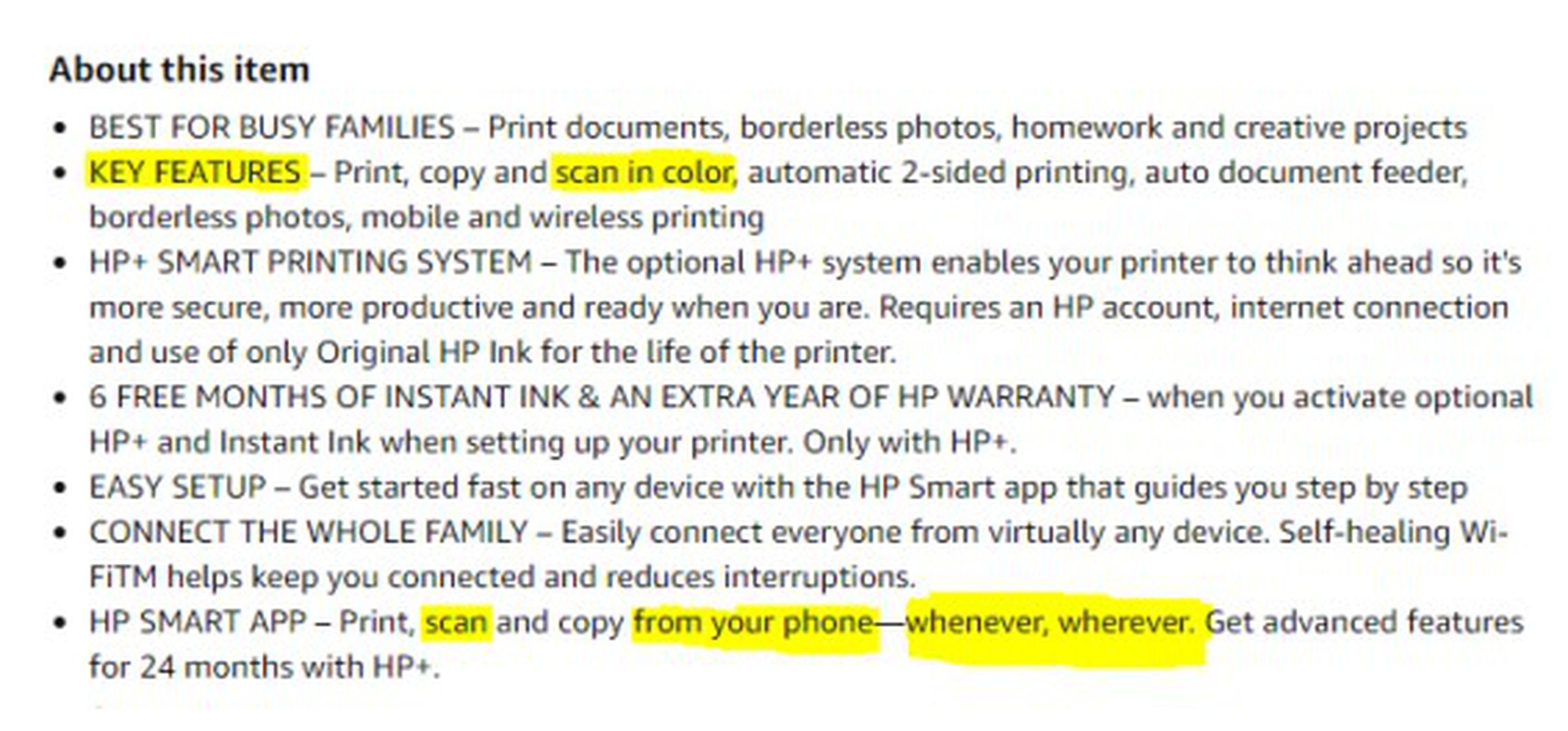 “Print, scan and copy from your phone—whenever, wherever.”