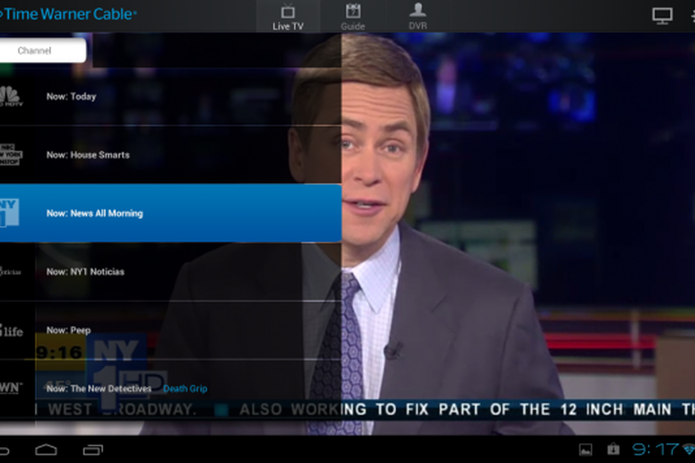 TWC android streaming app