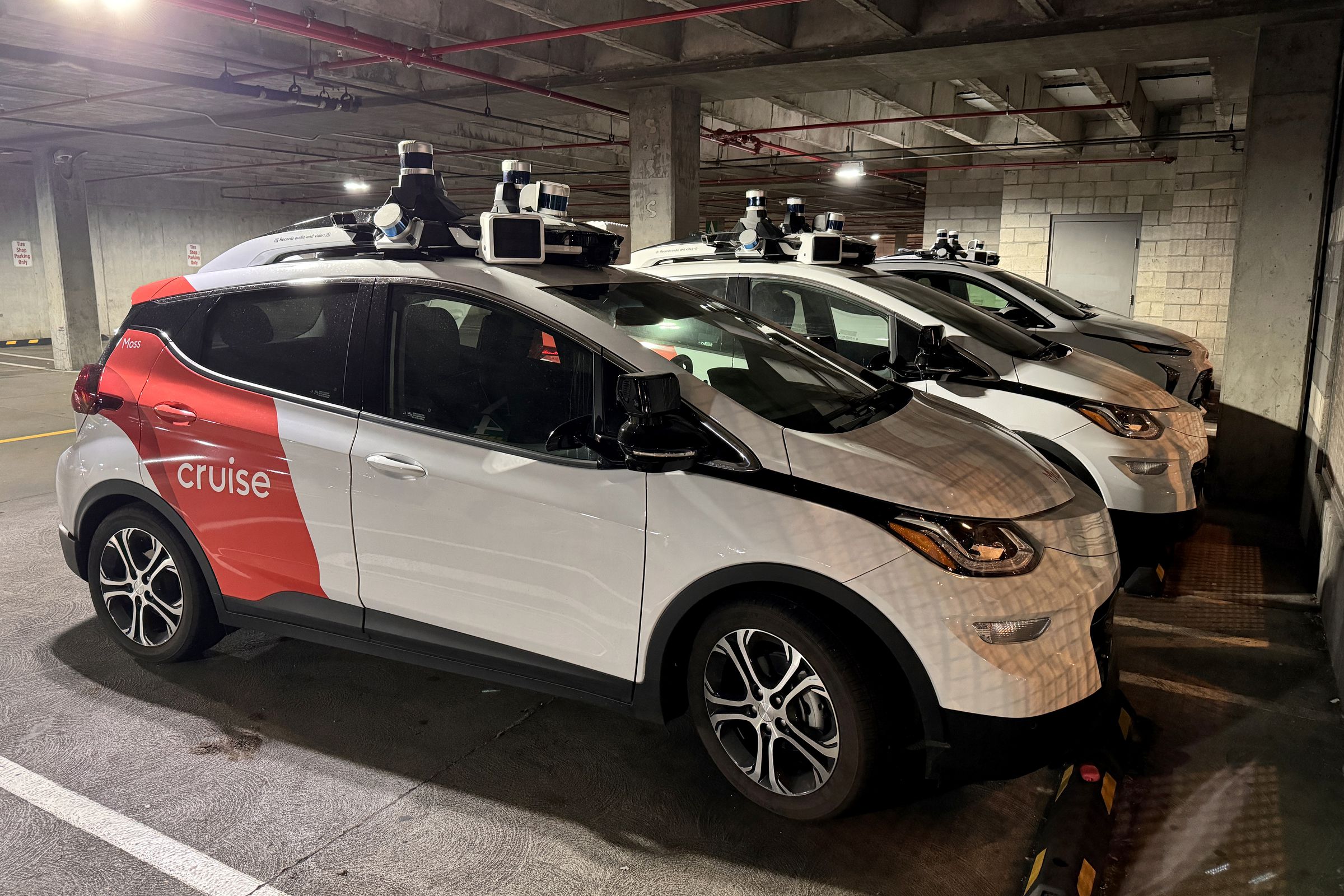 Cruise autonomous vehicles in a parking garage
