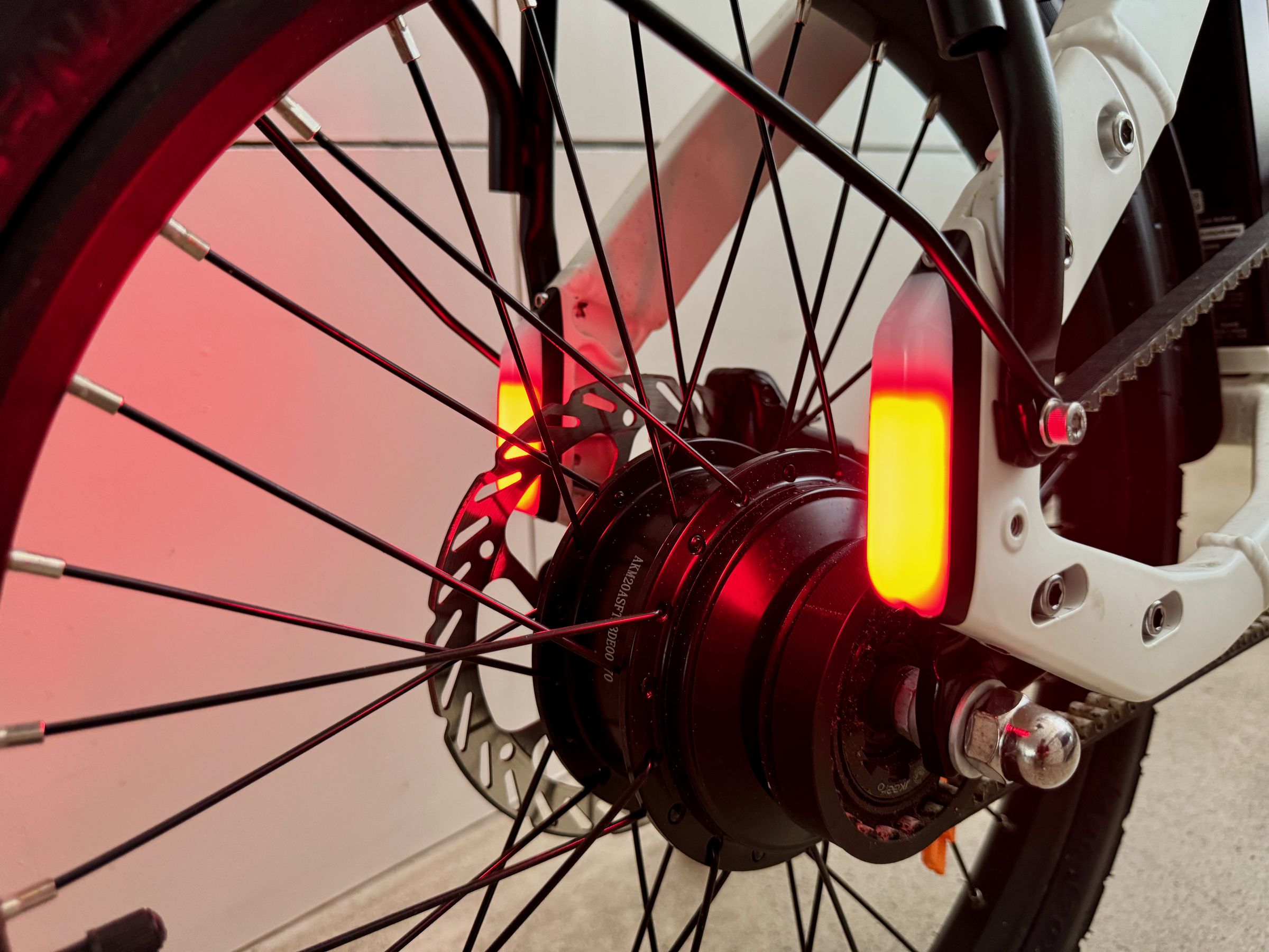 <em>The rear lights are also reasonably bright brake lights.</em>