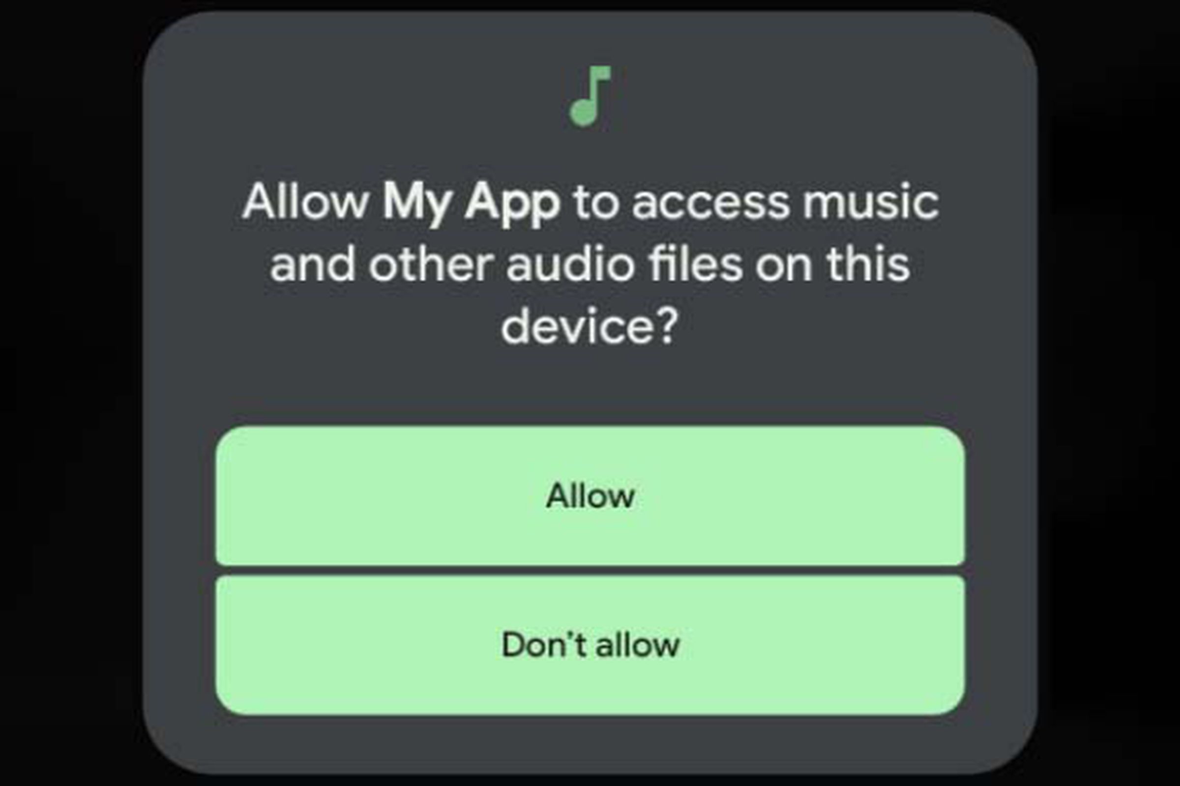 Apps will need to ask for permission to access specific filetypes.