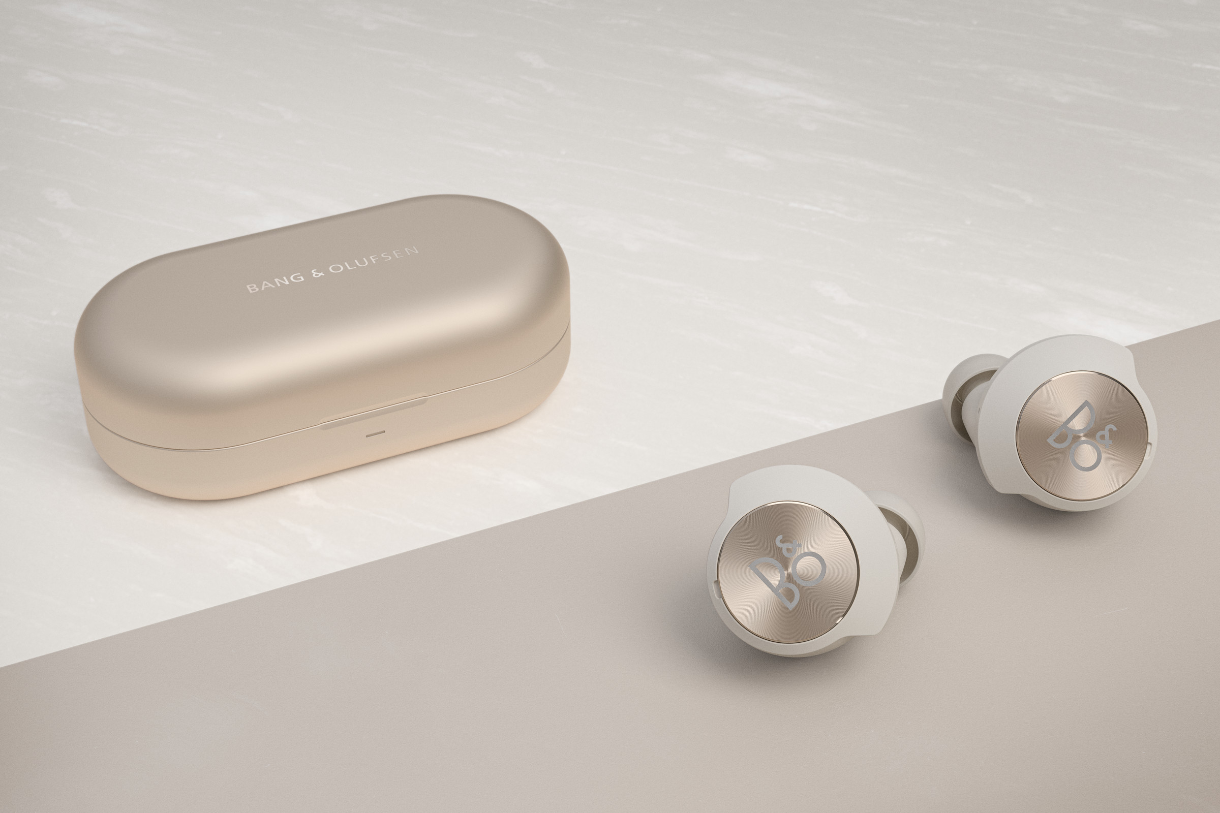 The Beoplay EQ are available in gold (pictured) and black.
