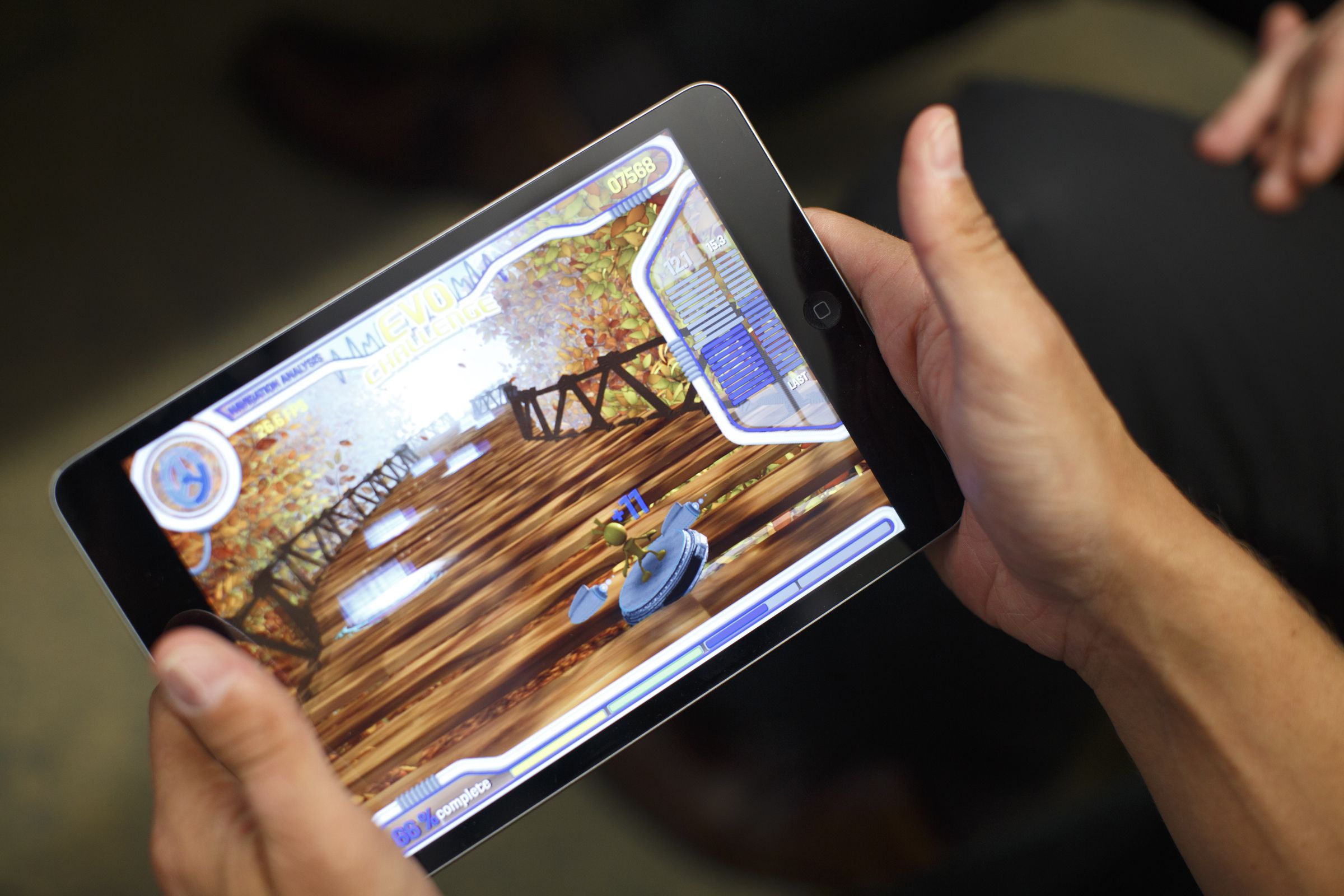 Akili CEO plays the company’s video game on an iPad. 