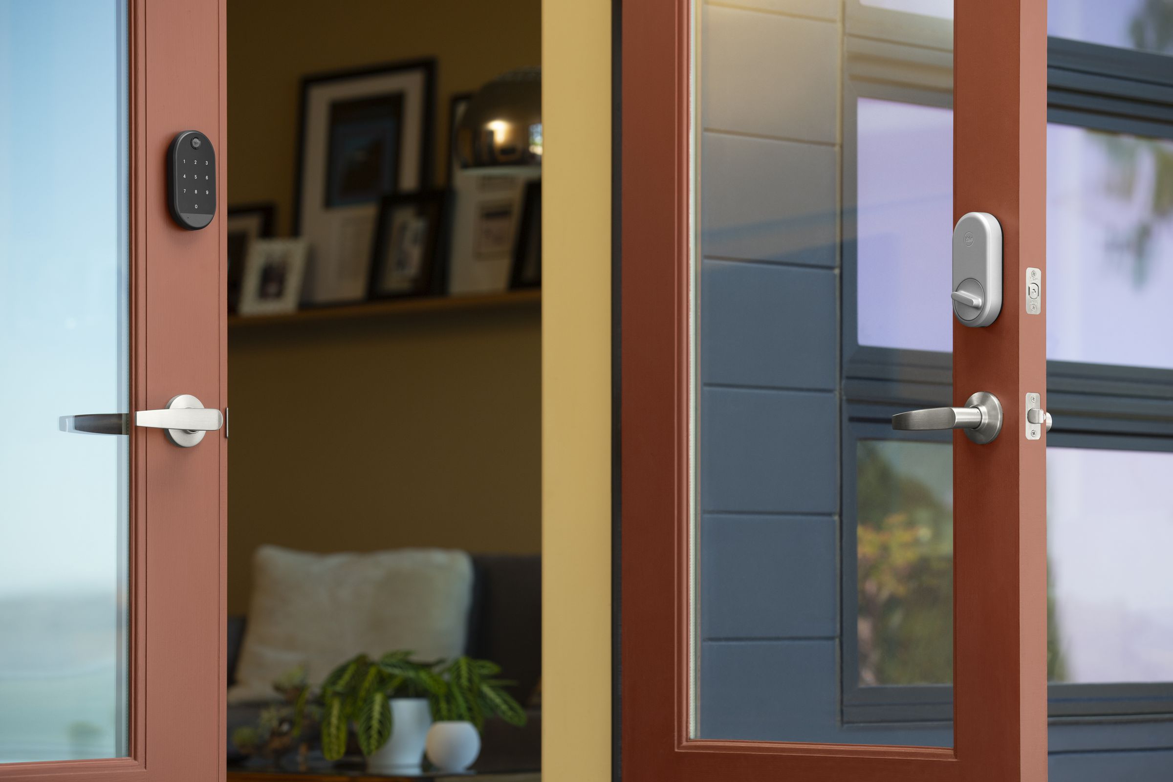 The Yale Approach with Wi-Fi is a retrofit smart door lock that works with a wireless keypad.