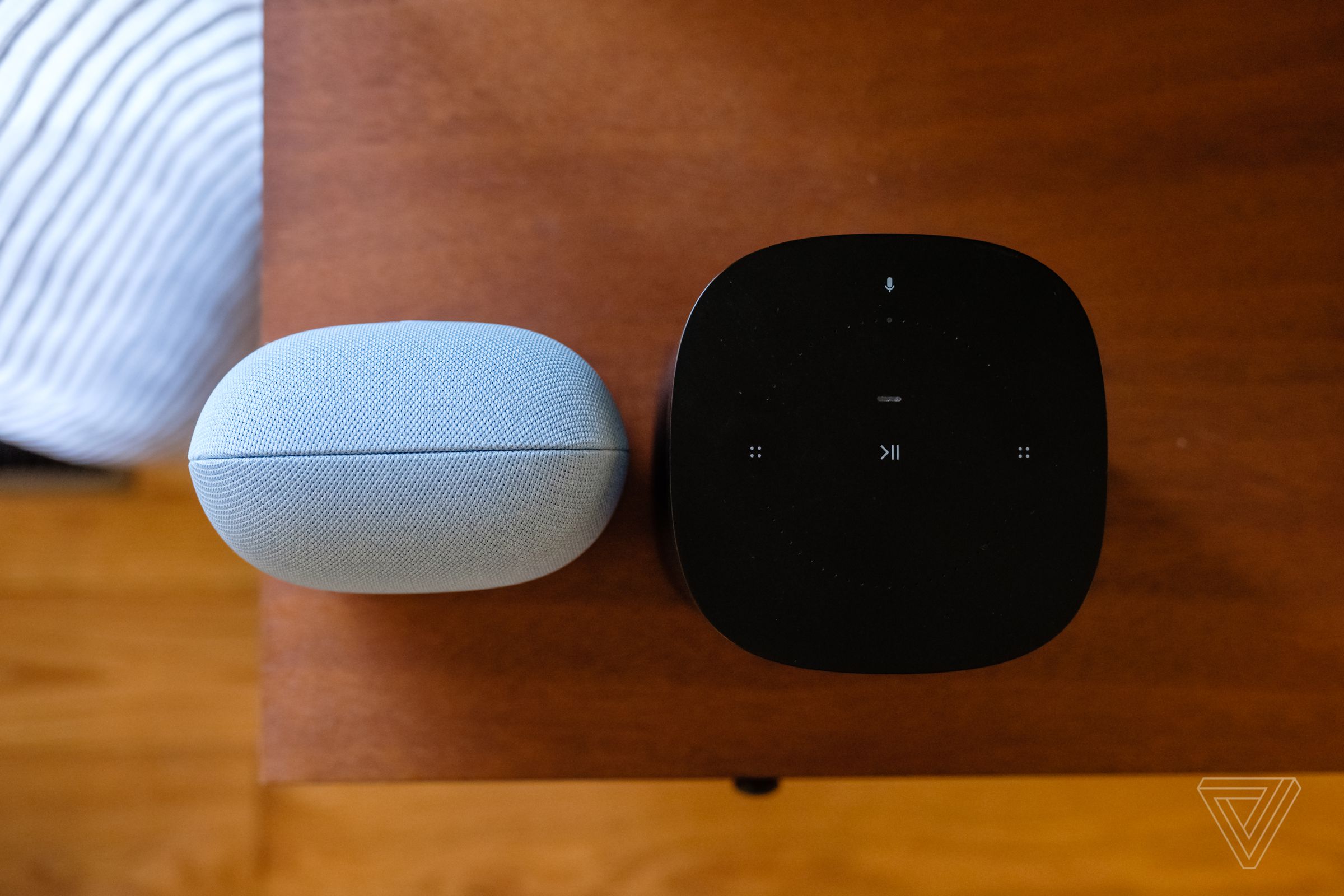 Despite its height, the Nest Audio has less depth than the Sonos One and less punch as a result.