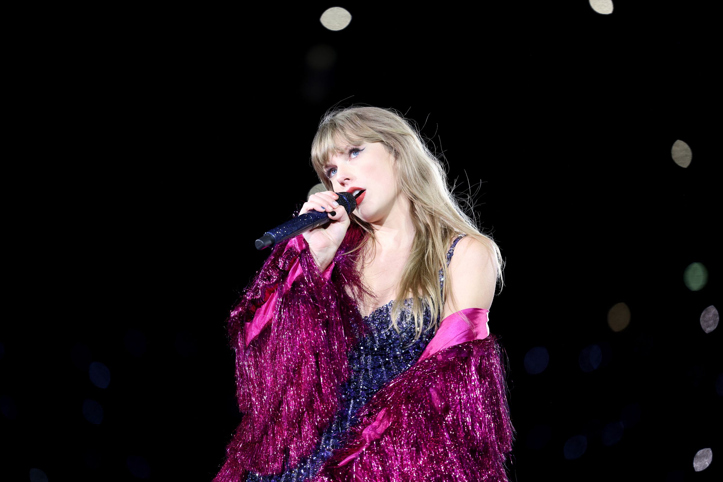 Taylor Swift during The Eras Tour in Foxborough, Massachussetts
