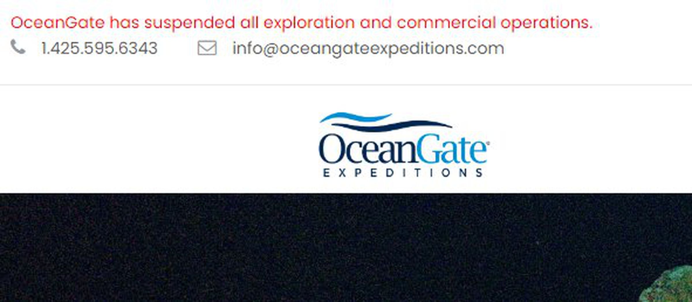 “OceanGate has suspended all exploration and commercial operations.”