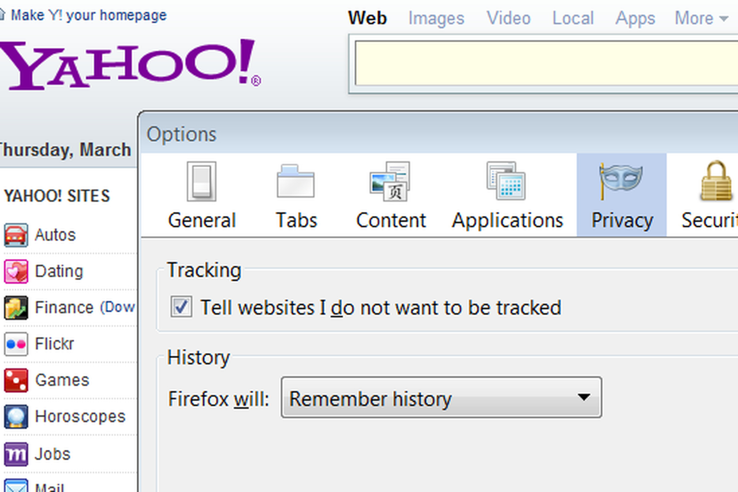 Yahoo Do Not Track