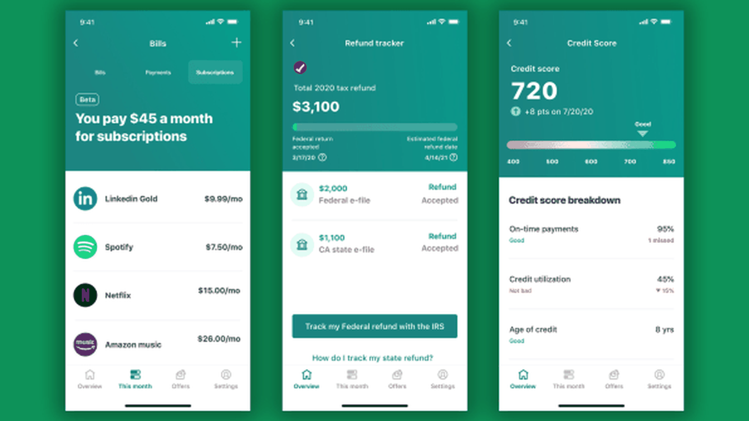 The updated Mint app for iPhone.