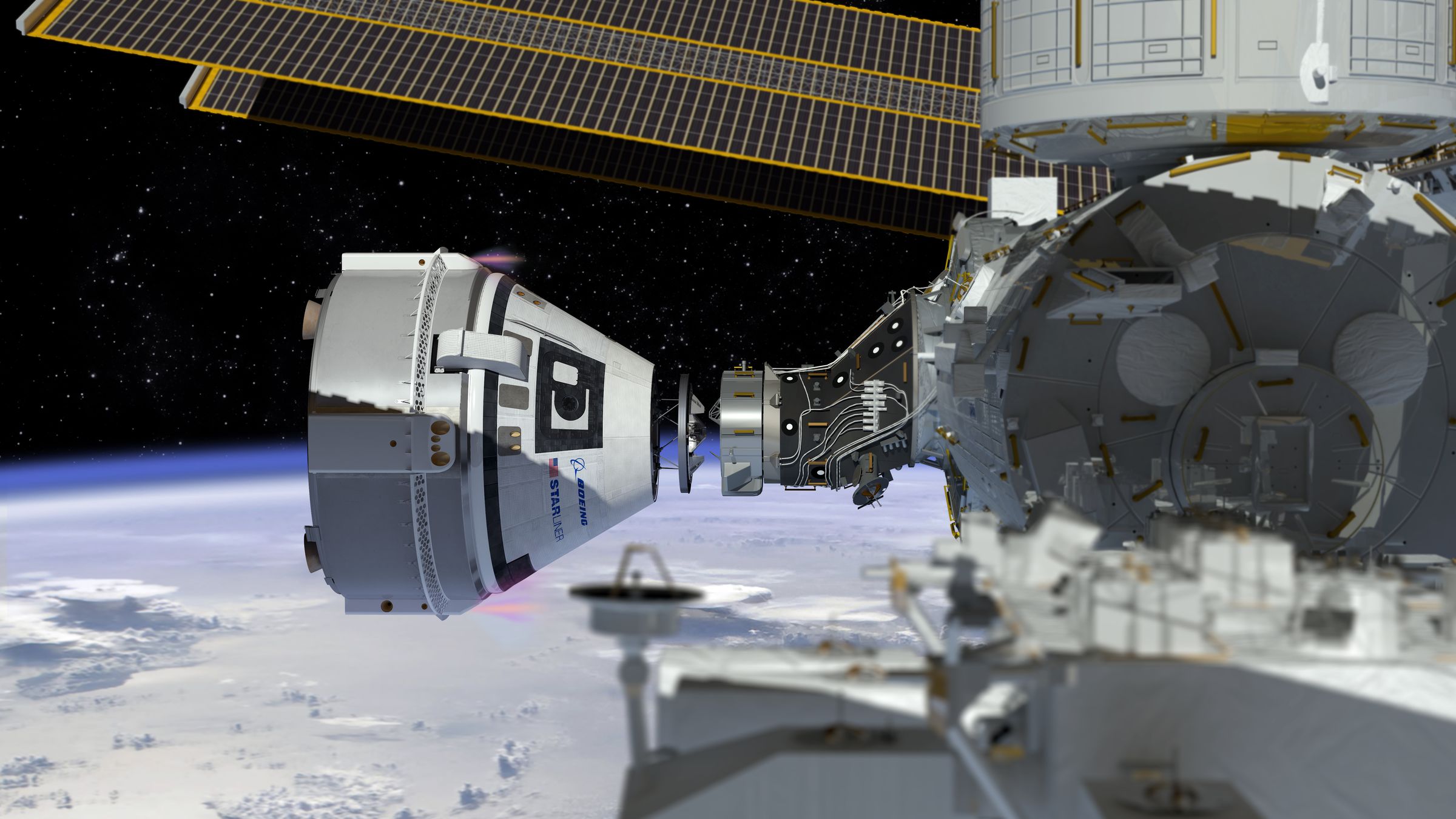 A rendering of Boeing’s CST-100 Starliner.