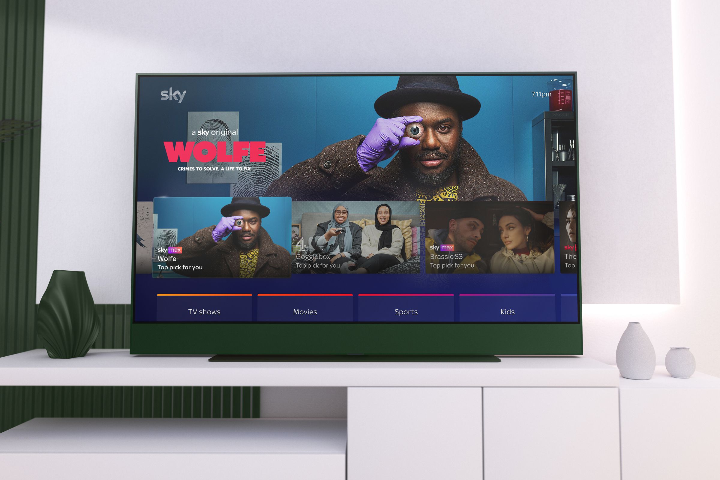 Sky Glass TVs stream channels over Wi-Fi instead of satellite dishes.