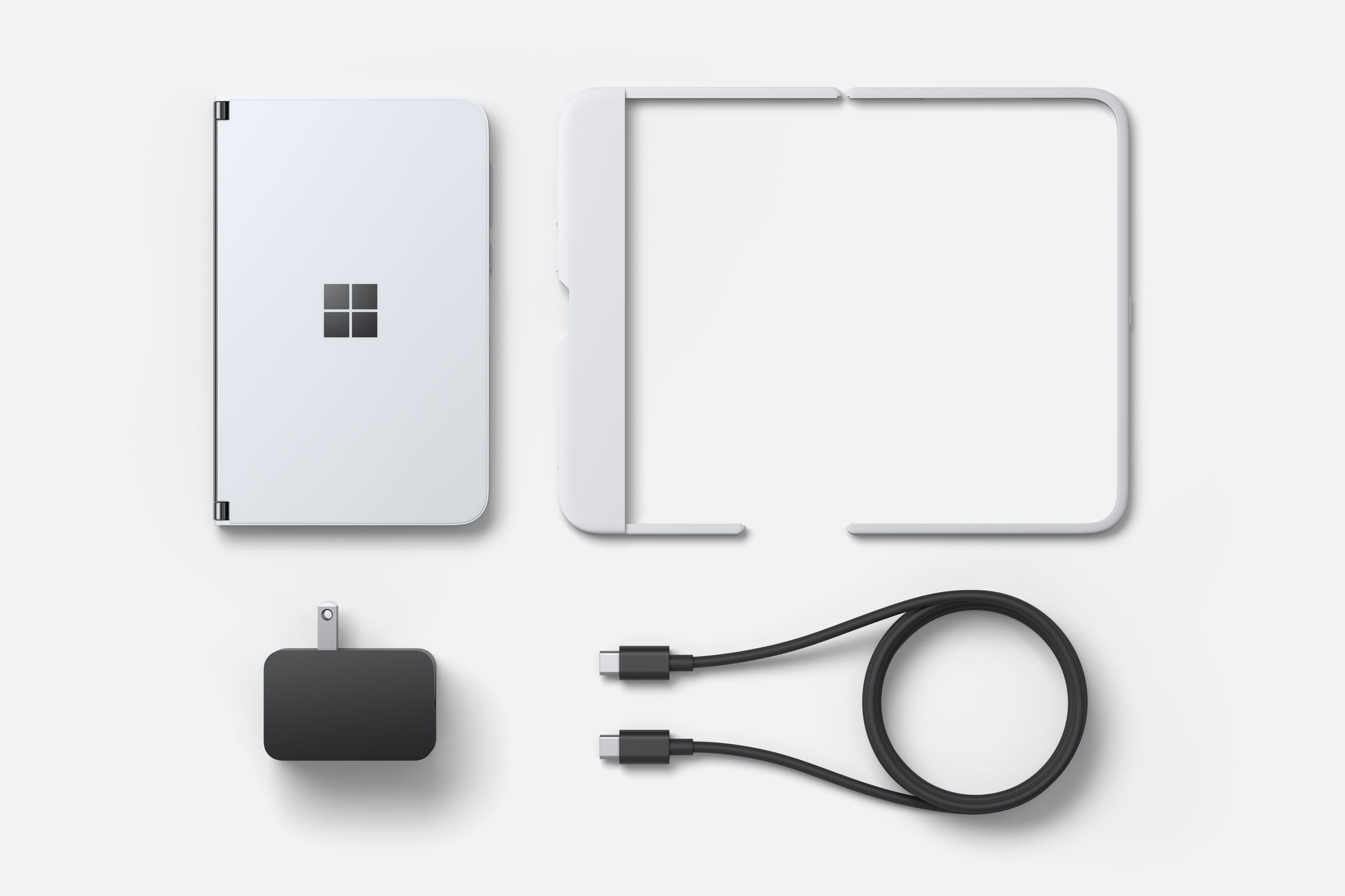 The Surface Duo bumper included in the box.