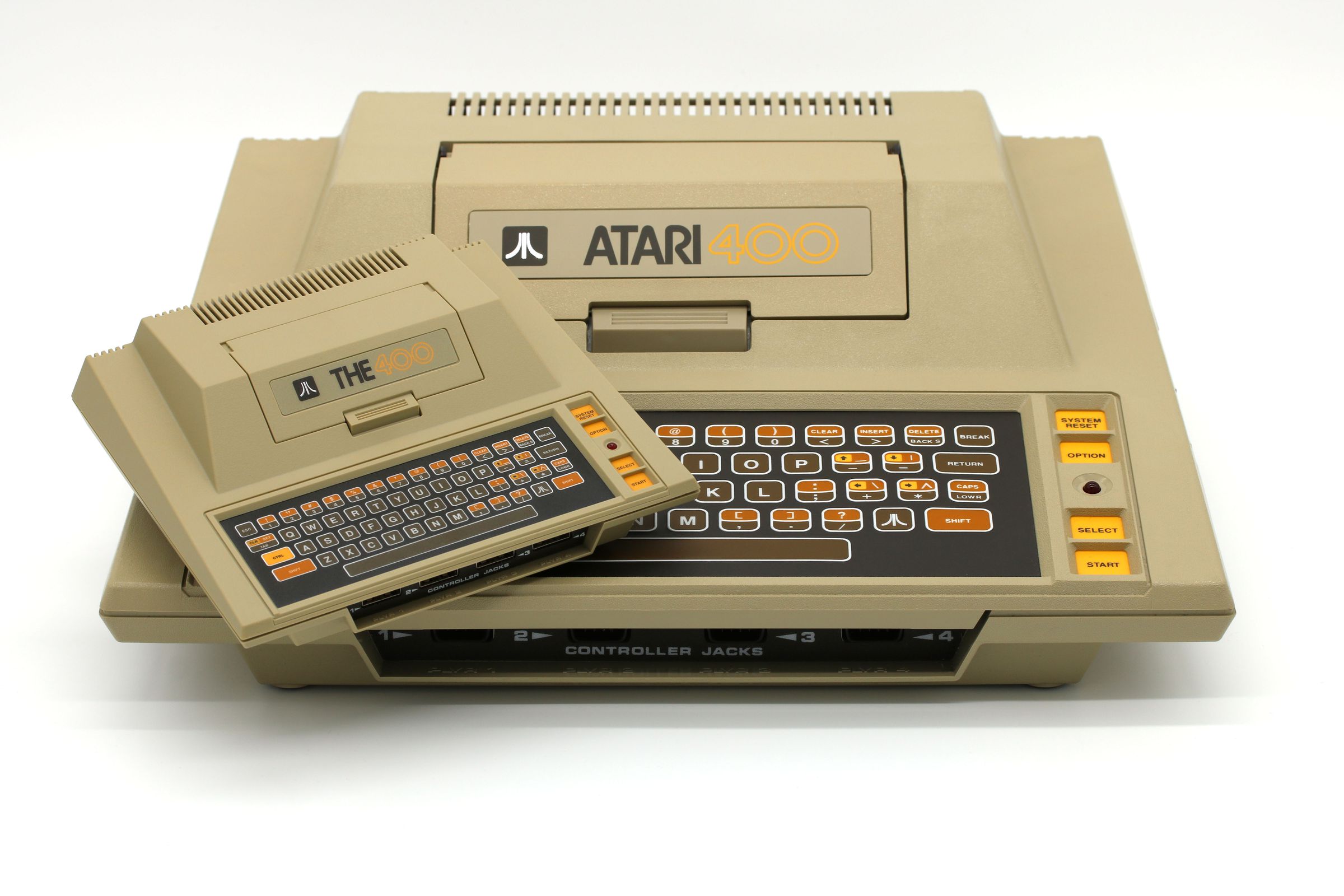 A promotional photo of the Atari 400 Mini.