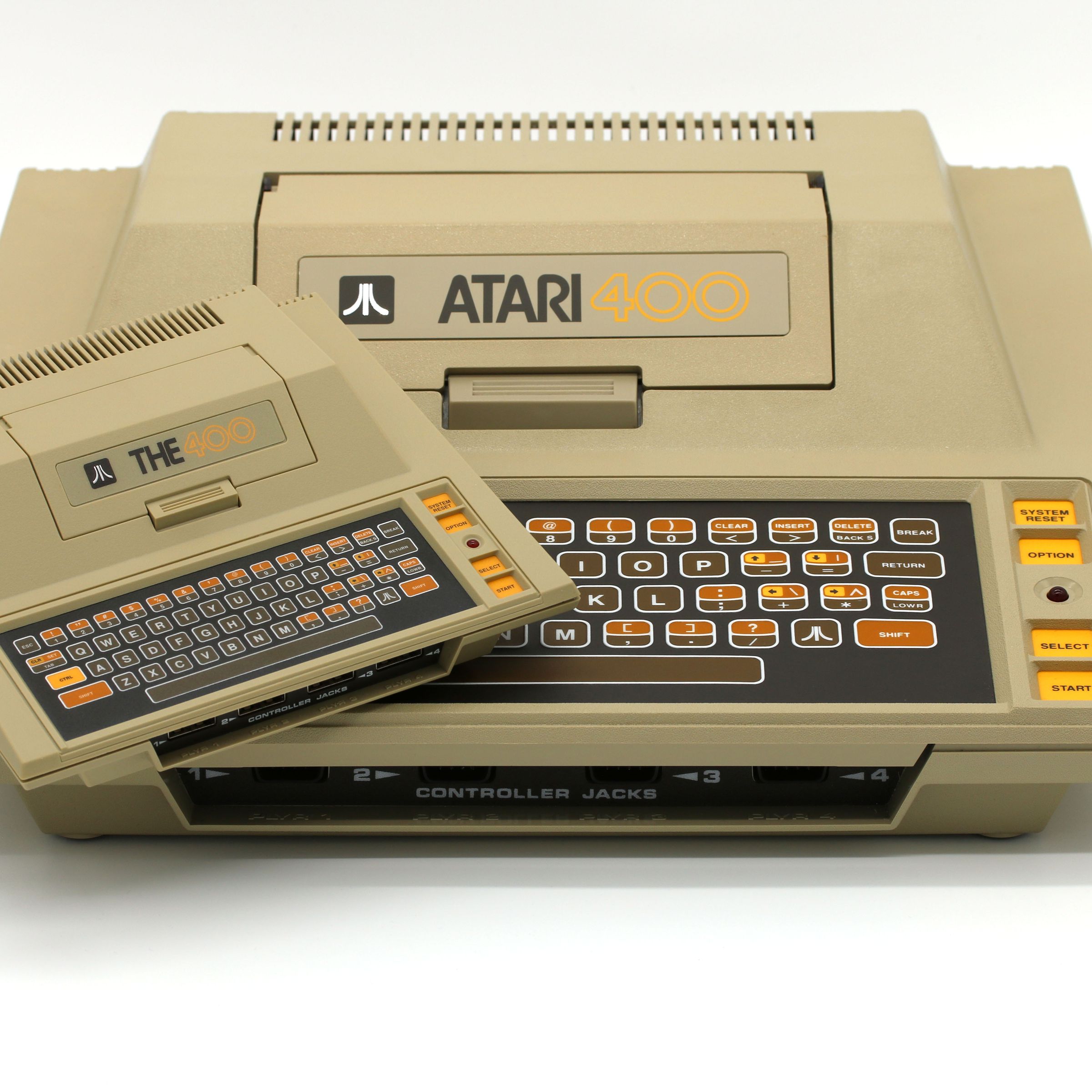 A promotional photo of the Atari 400 Mini.