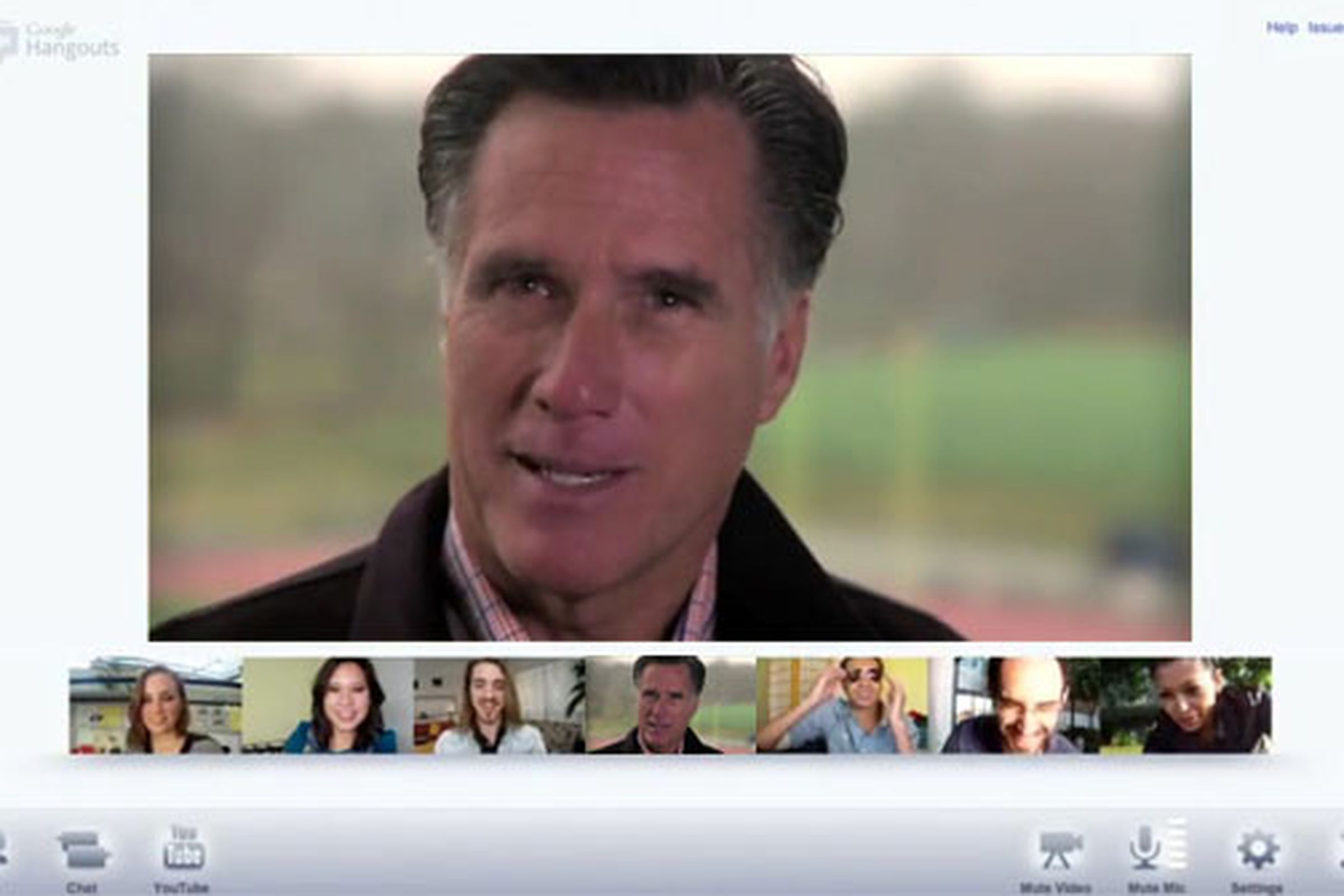 Google Plus Hangout Romney