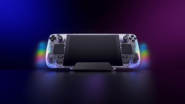 A render of Jsaux’s upcoming RGB dock and RGB back plate for the Steam Deck.