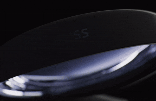 Animated gif showing how the prescription lens inserts fit inside the Vision Pro headset.