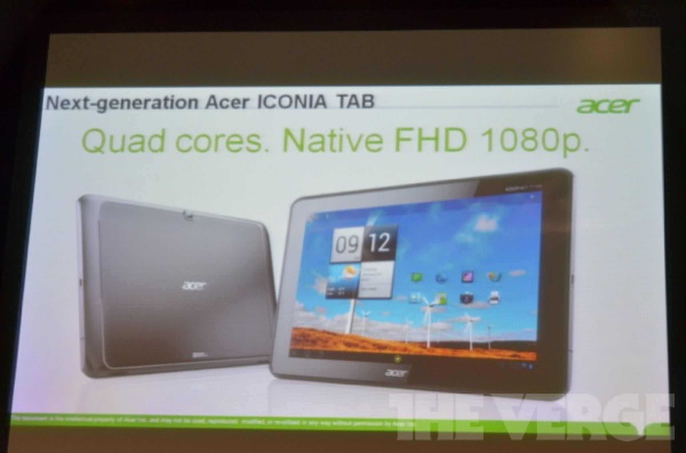 Acer Quad Core Iconia Tab photos