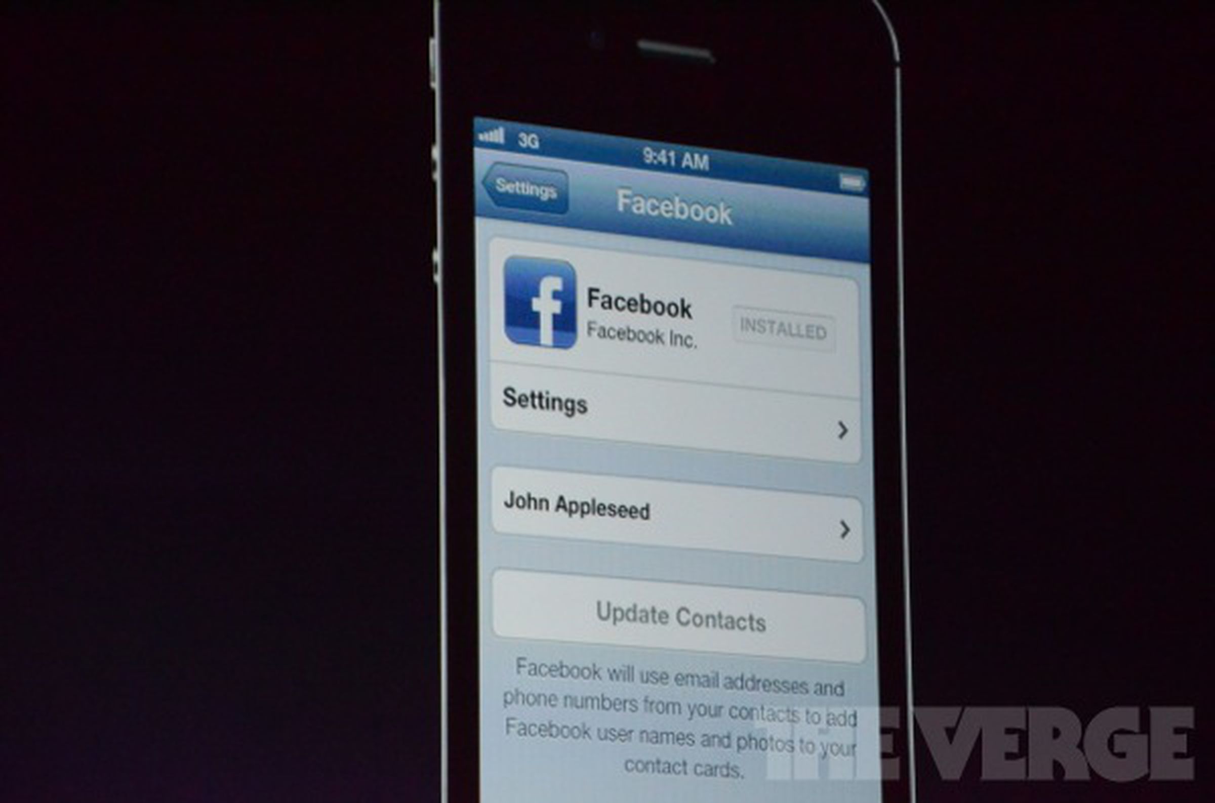Facebook iOS 6 integration screenshots